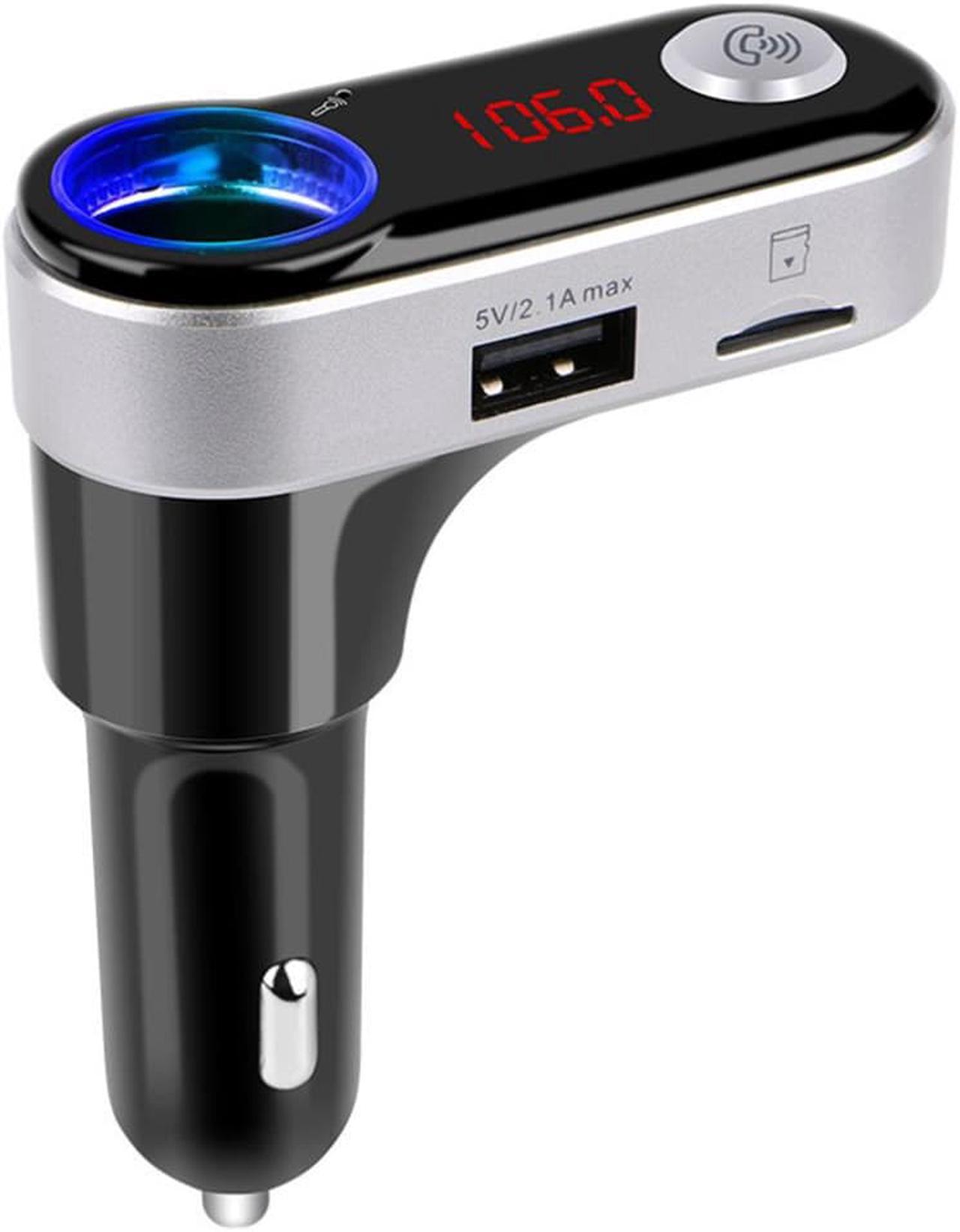 5V/2.1A Multifunction 4-In-1 Car Bc Fm Transmitter With Usb Flash Drives /Tf Music Player Bluetooth-compatible Usb Car Charger