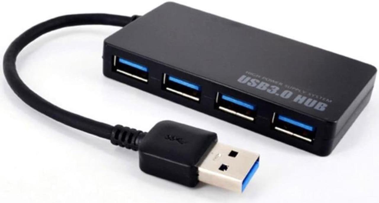 Black Ultra-thin 4-port USB 3.0 HUB High Speed Indicator Light USB Hub For Multi-device Computer Laptop