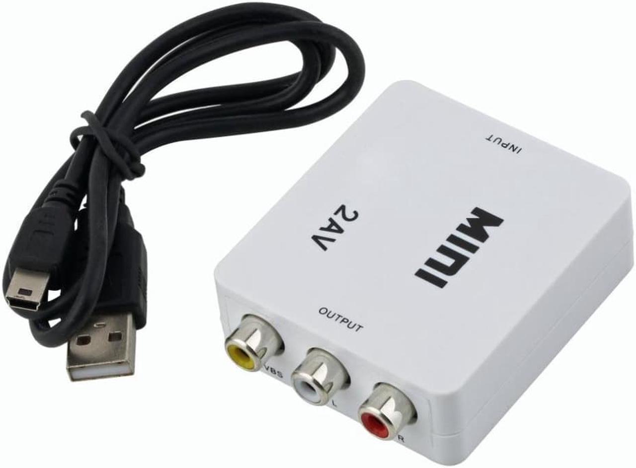 HDMI-compatible to RCA HDMI-compatible to  AV 1080P 3RCA CVBS Video Box audio Converter For PC laptop HDTV DVD VCD