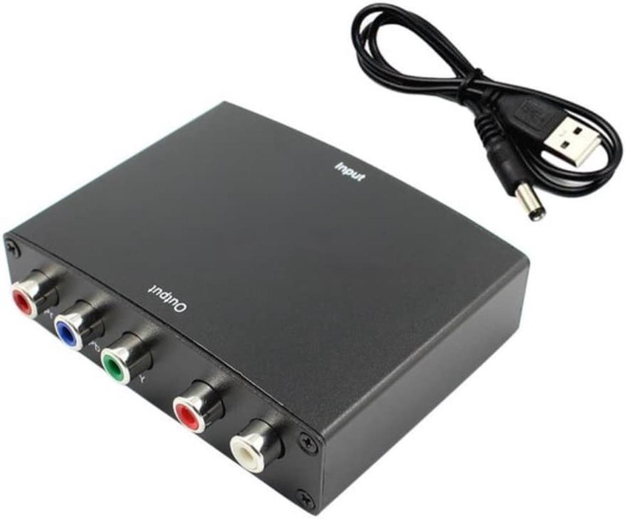 2023 Hot HDMI-compatible to 55RCA RGB Component YPbPr Video +R/L Audio Adapter Converter 2 Channel LPCM HD TV HD Video Converter