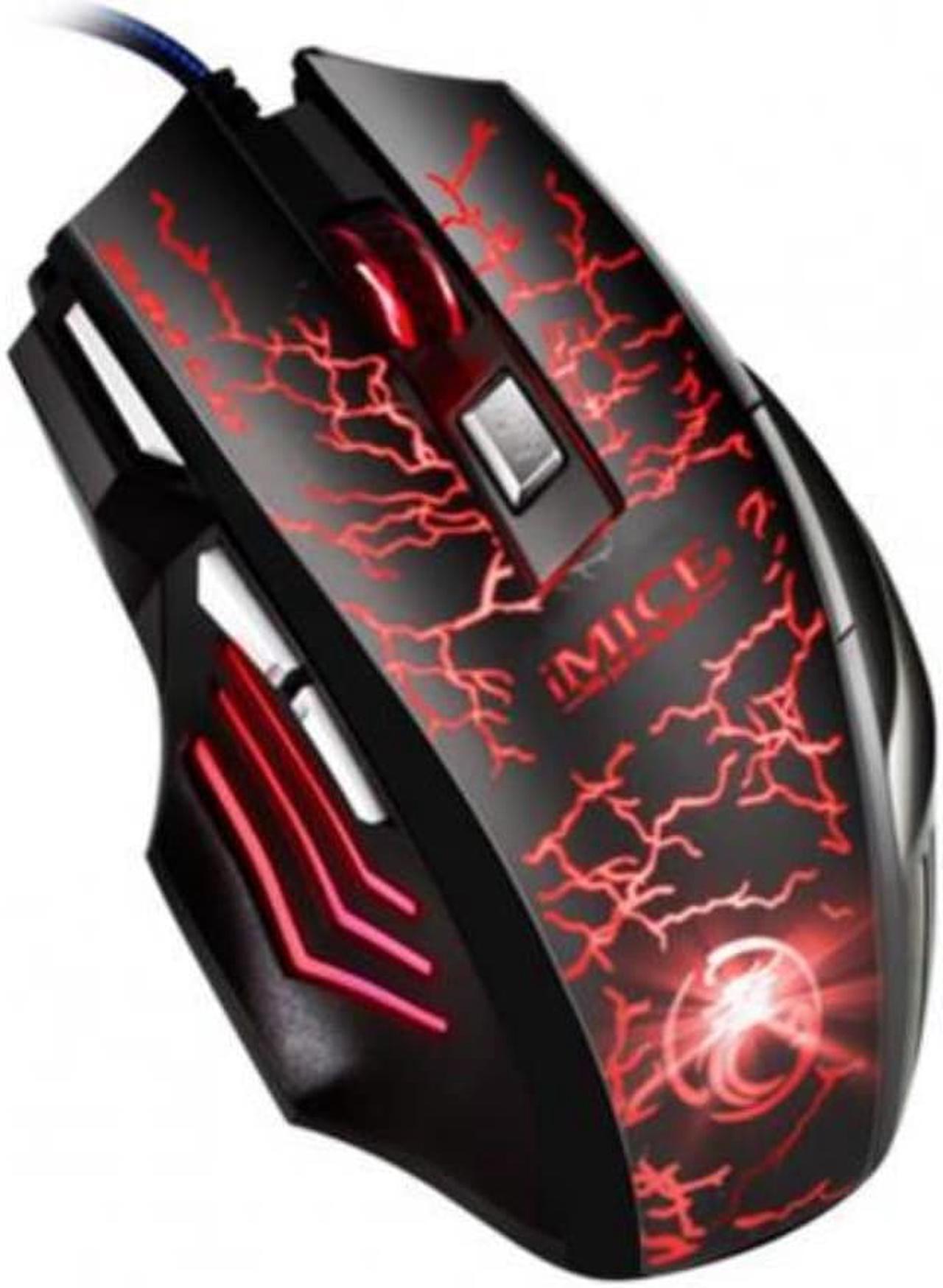 A7 Gamer Mouse Colorful Backlight High Precision Optical Engine ABS LED Optical Wired Gaming Mouse with Programming Keys