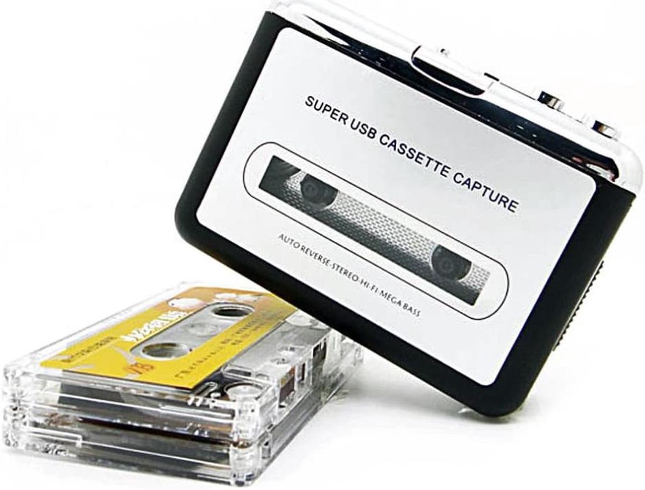 Top Quality USB2.0 Portable Tape to PC Super Cassette To MP3 Audio Music CD Digital Player Converter Capture Recorder +Headphone