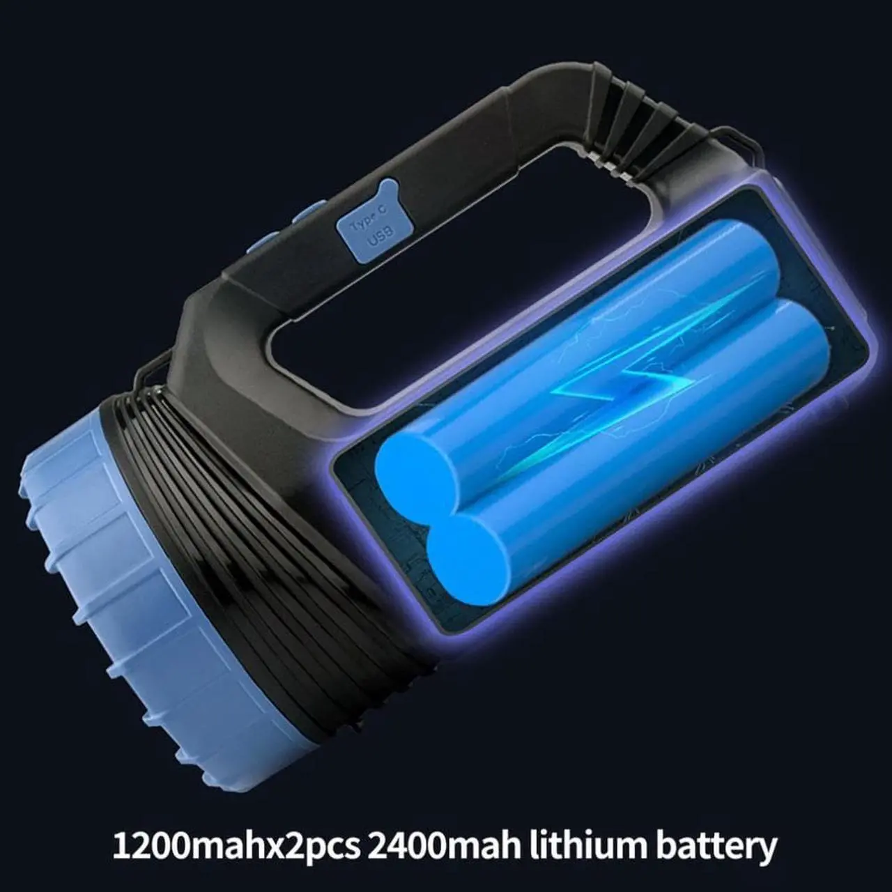 Alt view image 2 of 2 - Solar Power LED Flashlight Handheld Searchlights Outdoor Camping Hiking Emergencies USB Rechargeable Flashlight Dropshipping Hot