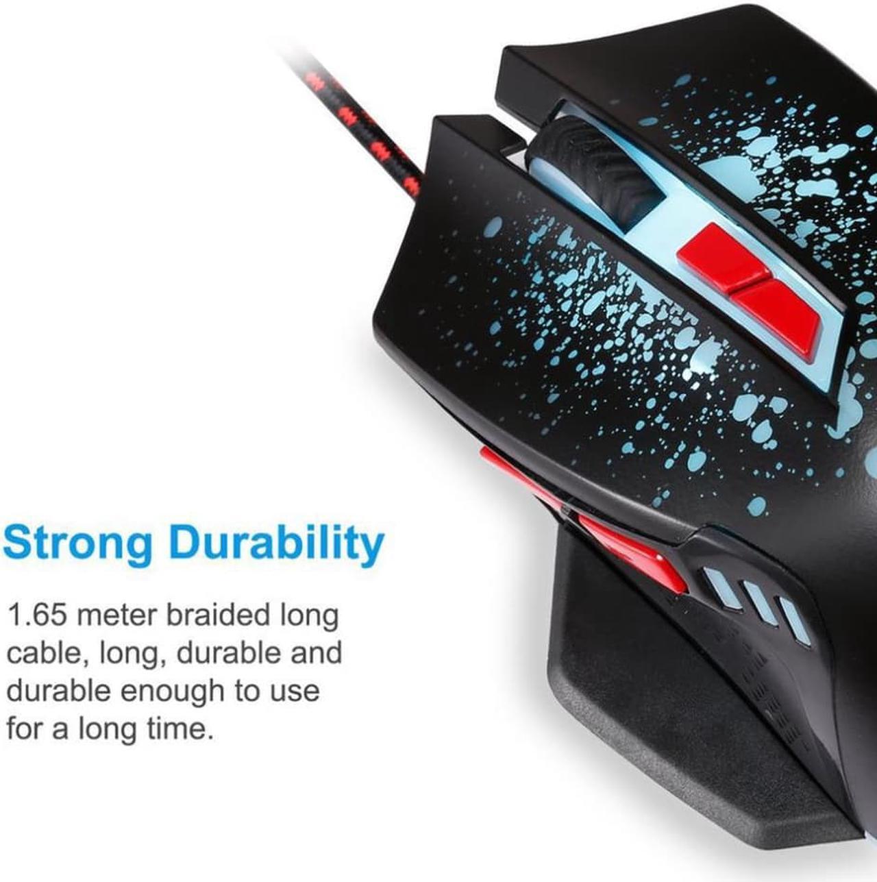 Alt view image 2 of 2 - Ergonomic Wired Gaming Computer Mouse Optical Mause Gamer Noiseless Mice 1600 DPI Computer Mouse Gamer RGB Mice For PC Laptop