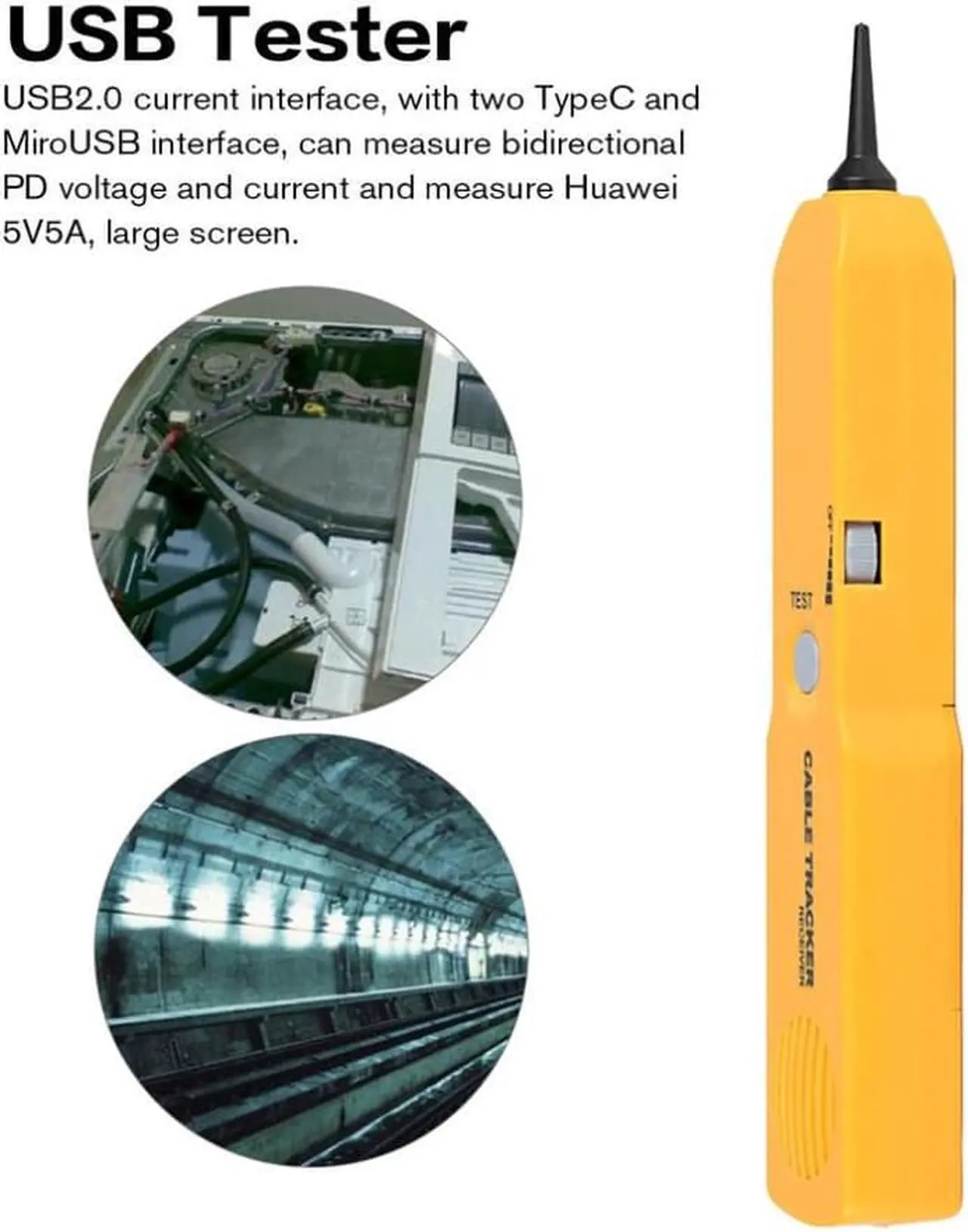 Alt view image 2 of 2 - RJ11 Network Telephone Wire Cable Tester Toner Tracker Diagnose Tone Line Finder Tr Detector Networking Tools