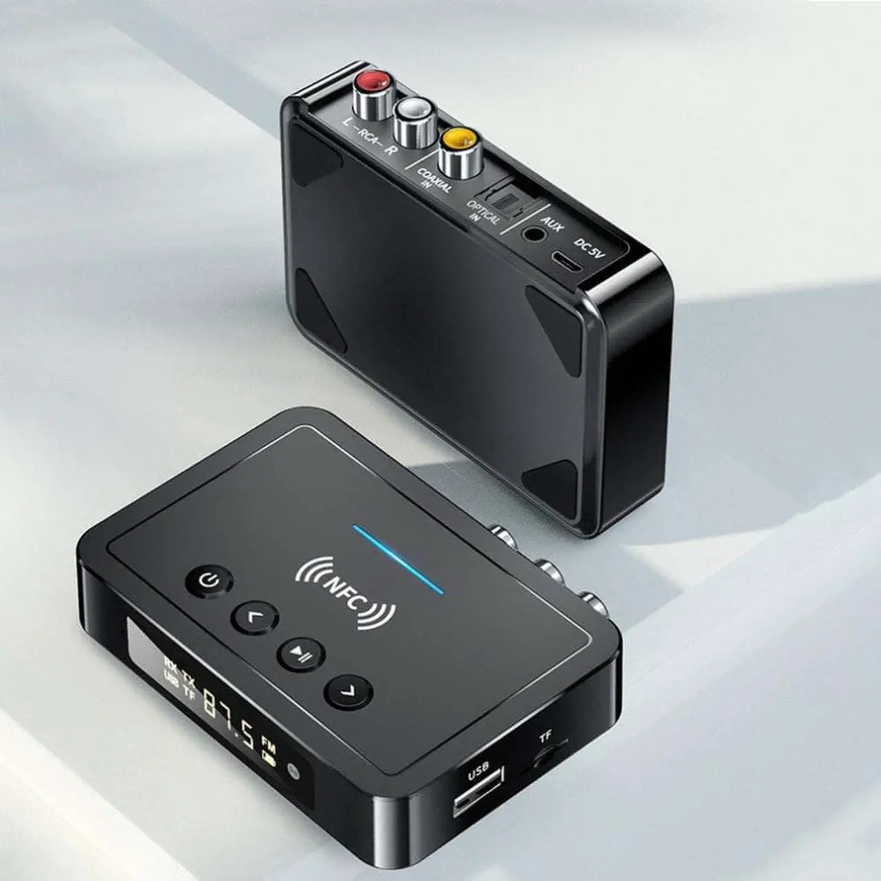 Alt view image 2 of 2 - NFC Wireless Receiver Bluetooth-Compatible 5.0 Receiver And Transmitter FM 3 In1 Wireless Adapter Computer General RCA 3.5mm AUX