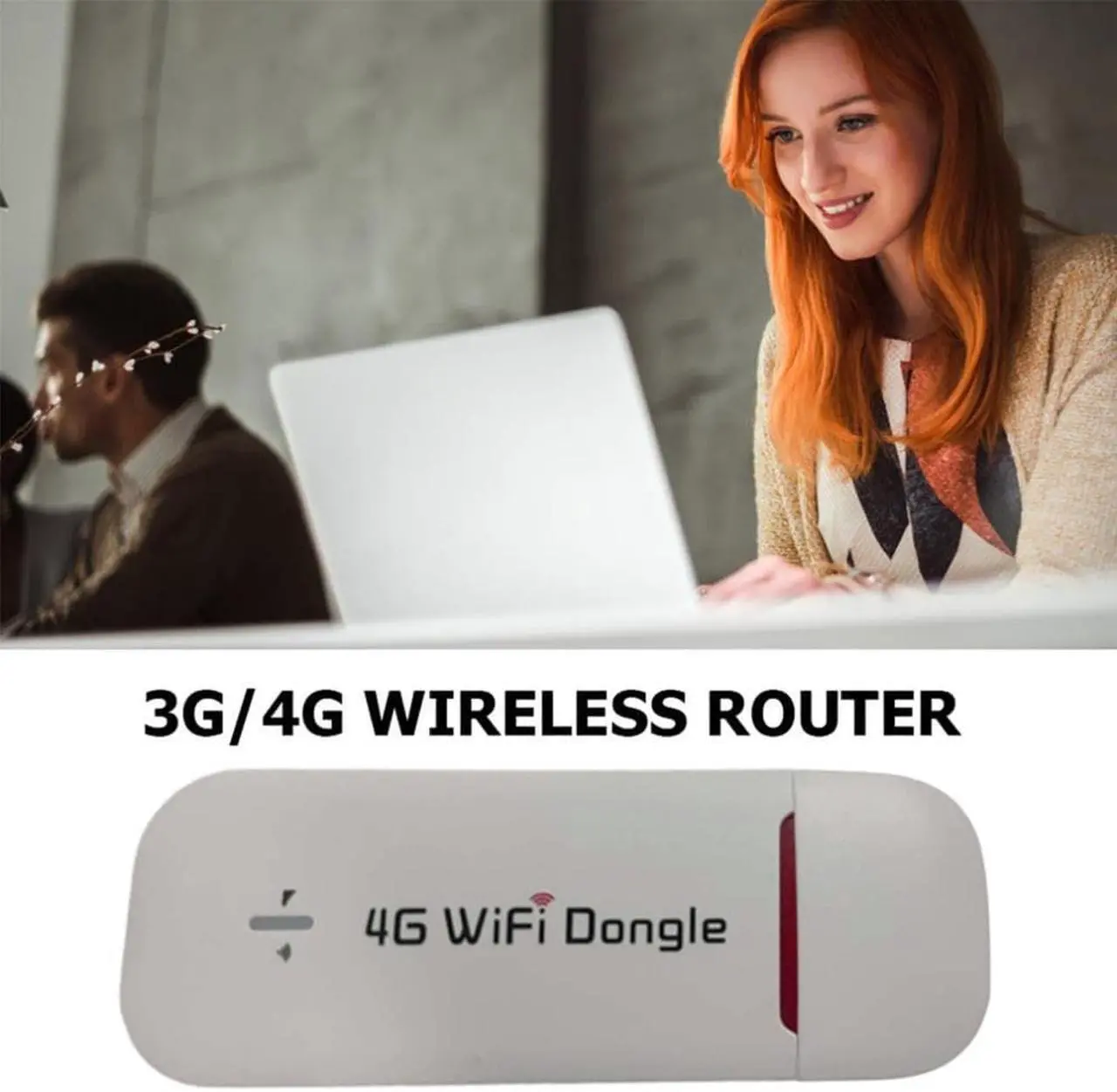 Alt view image 2 of 2 - 4G LTE Wireless Router USB Dongle Modem Stick Mobile Broadband Sim Card Wireless WiFi Adapter 4G 300Mbps Card Router Home Office