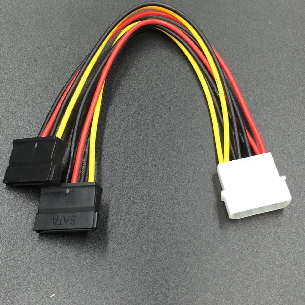 Main image of 1pcs Serial ATA SATA 4 Pin IDE Molex to 2 of 15 Pin HDD Power Adapter Cable Hot Worldwide Promotion