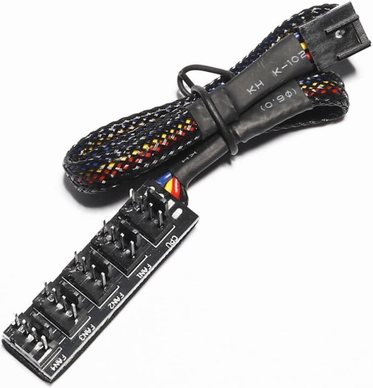 Main image of 40cm 1 To 5 4-pins PWM Fan CPU Hub Computer PC Case Chasis Cooler Power Extension Cable Splitter Adapter Controller