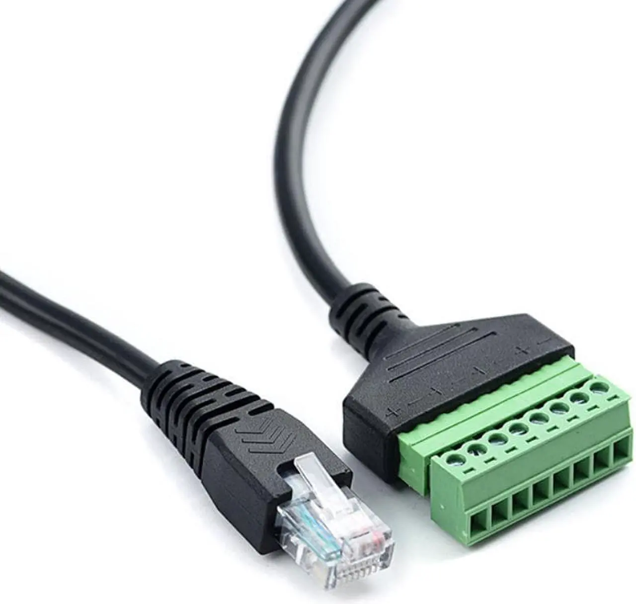 Main image of 30cm RJ45 Network Cable Ethernet Male To 8 Pin AV Terminal Screw Adapter Converter Block Plug Cable for CCTV Camera