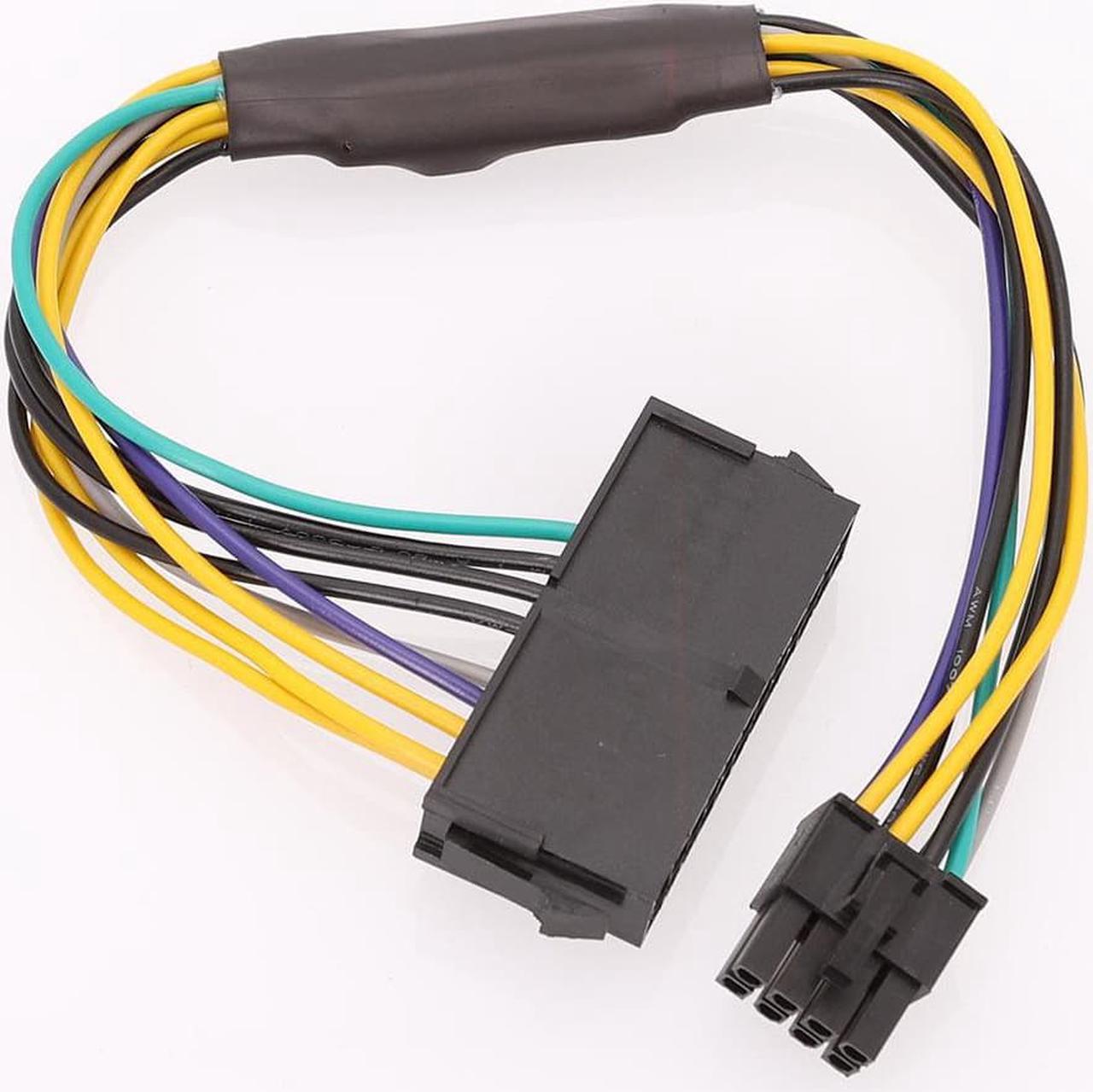 24 Pin to 8 Pin ATX PSU Power Adapter Cable Compatible with DELL Optiplex 3020 7020 9020 Precision T1700 12-inch(30cm)