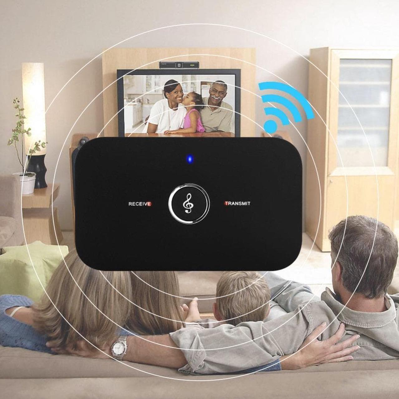 Alt view image 2 of 2 - Upgraded Bluetooth 5.0 Audio Transmitter Receiver RCA 3.5mm AUX Jack USB Dongle Music Wireless Adapter for Car PC TV Headphones