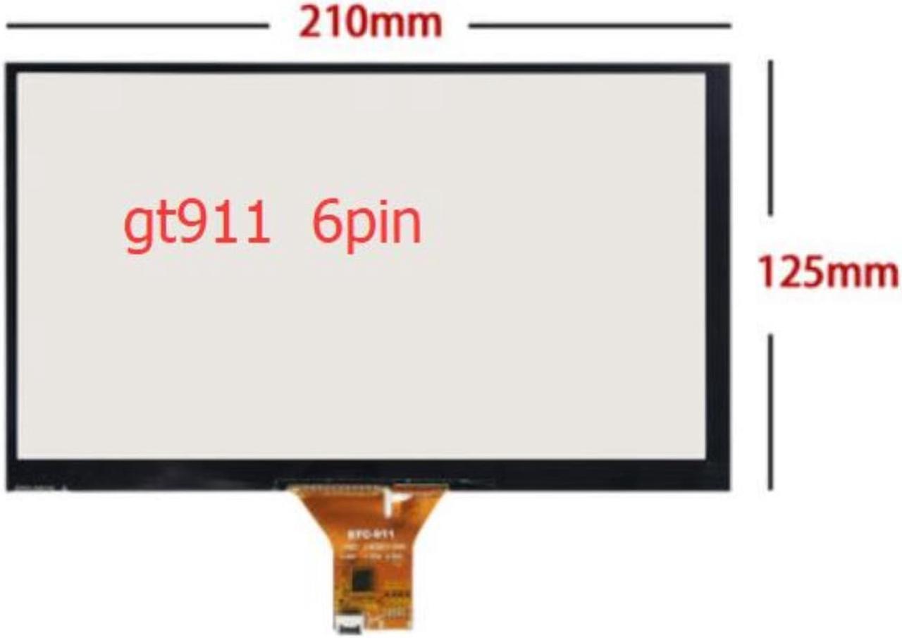 Main image of 9inch 210*125mm  211*126mm  touch screen chip GT911 6pin capacitive touch screen