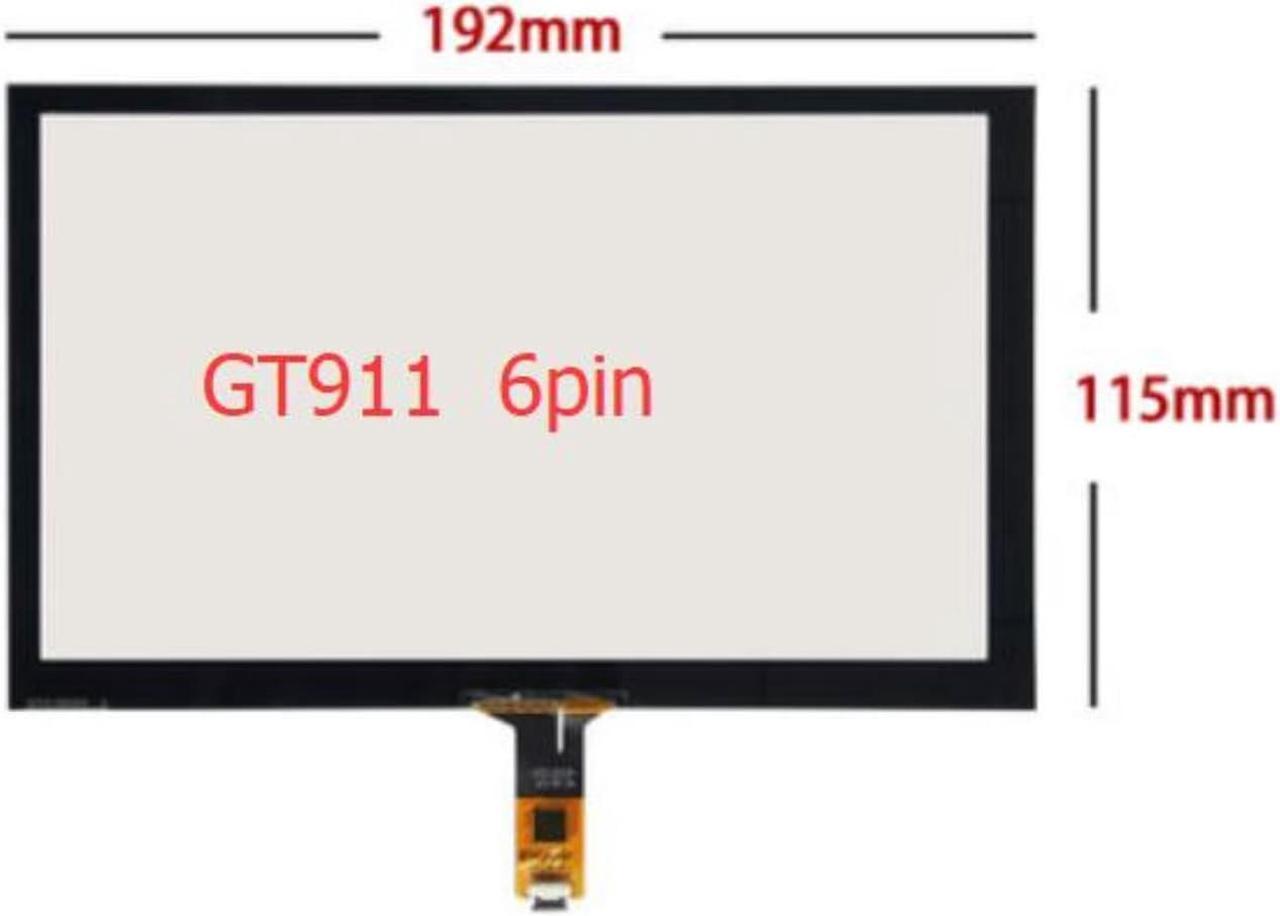 8 inch 192*115mm  192*116mm   GT911 6pin capacitive touch screen usb control card raspberry pie Windows 7 8 10 drive