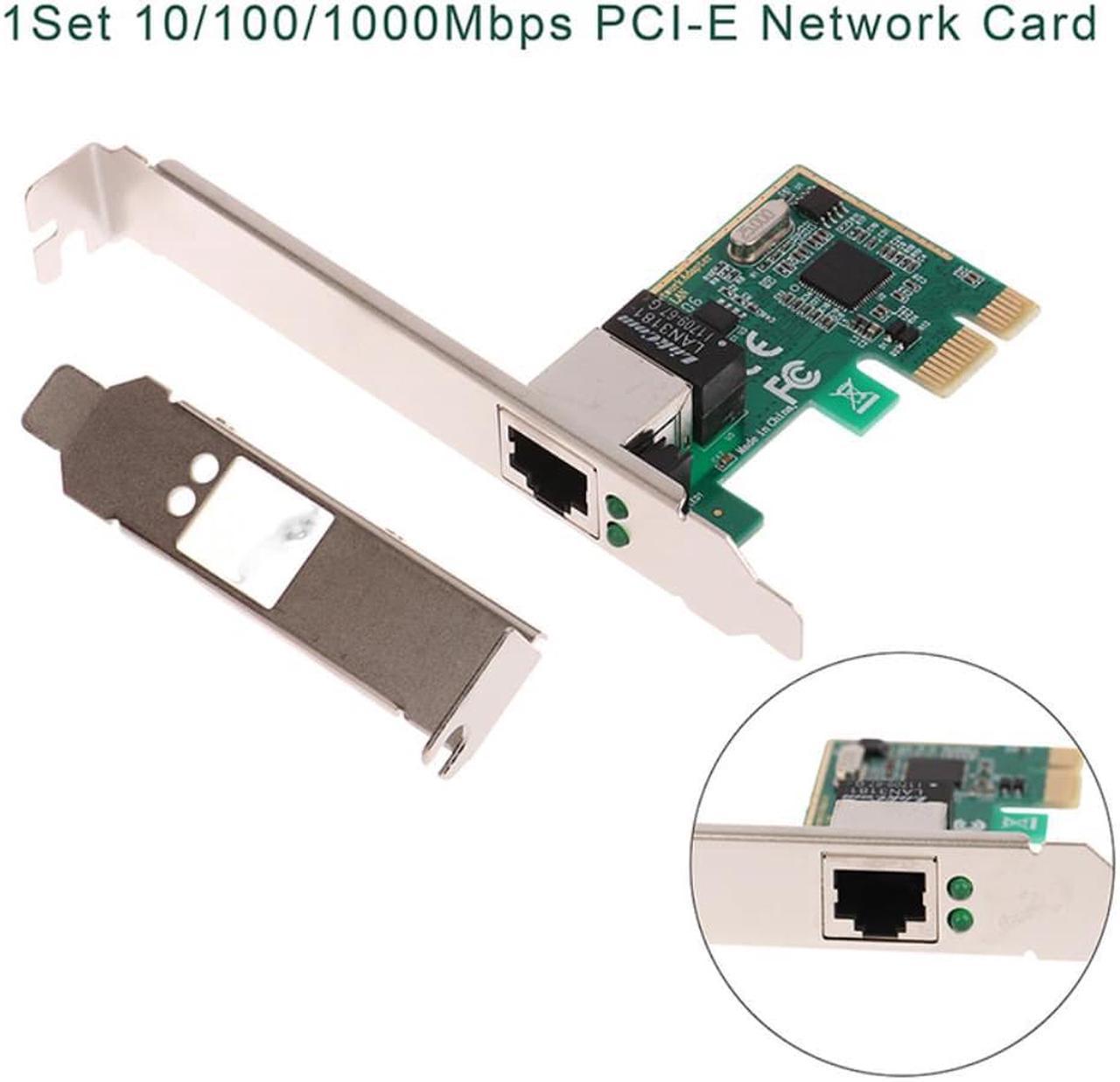 1Set 10/100/1000Mbps Gigabit Ethernet PCI Express PCI-E Network Card RJ-45 LAN Adapter Converter Network Controller