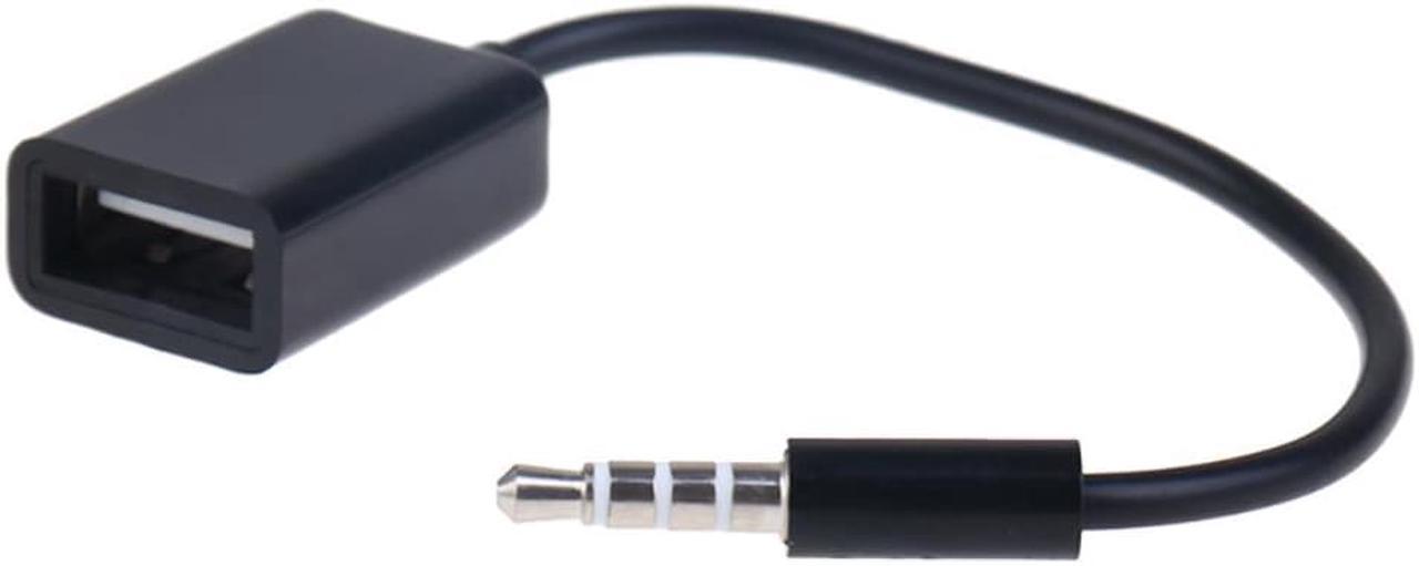 3.5mm Car MP3 Male AUX Audio Plug Jack To USB 2.0 Female Converter Cable Cord