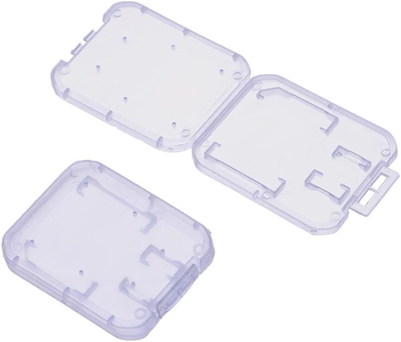 10Pcs Clear Plastic Memory Card Case stick Micro SD TF Card Storage Box Protection Holder