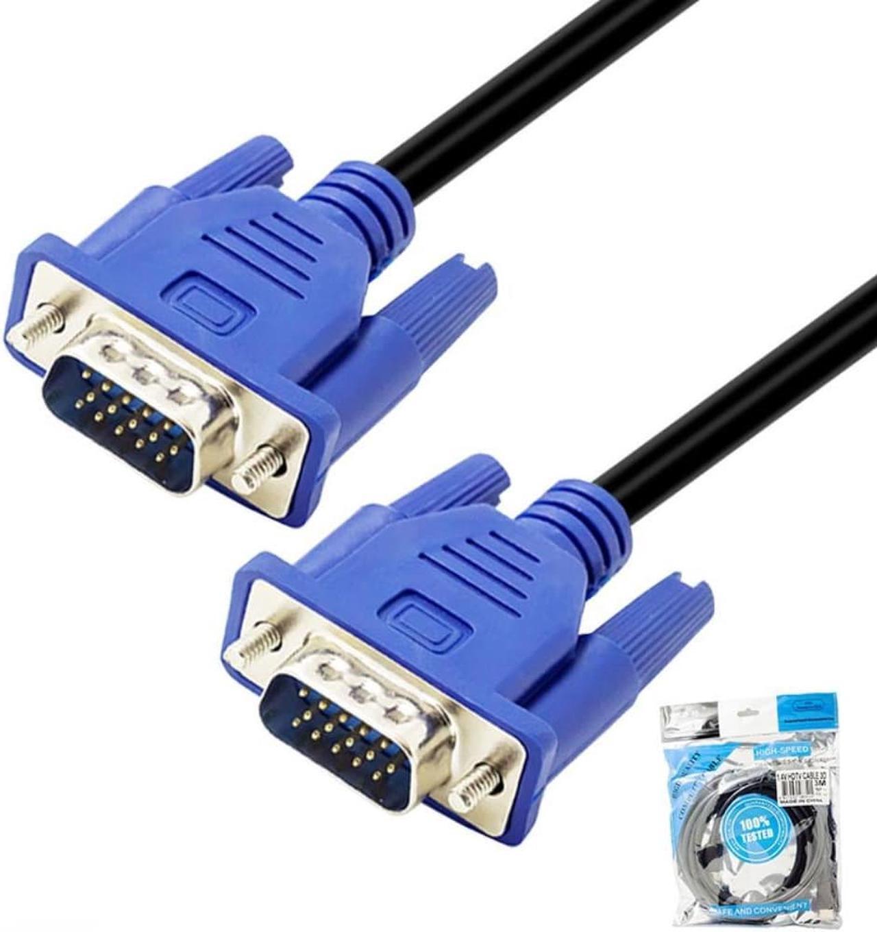 Main image of VGA Cable Computer Monitor TV Projector HD Cable VGA Video Extension Line for Connecting Laptop Monitors and Projectors 5m
