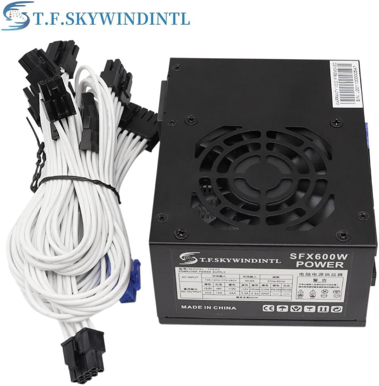 Alt view image 4 of 7 - 600W SFX PC Power Supply Fully Modular 80+ Gold PSU Silent FDB Fan Mini ITX Solution/SFX 12V / Micro ATX PSU