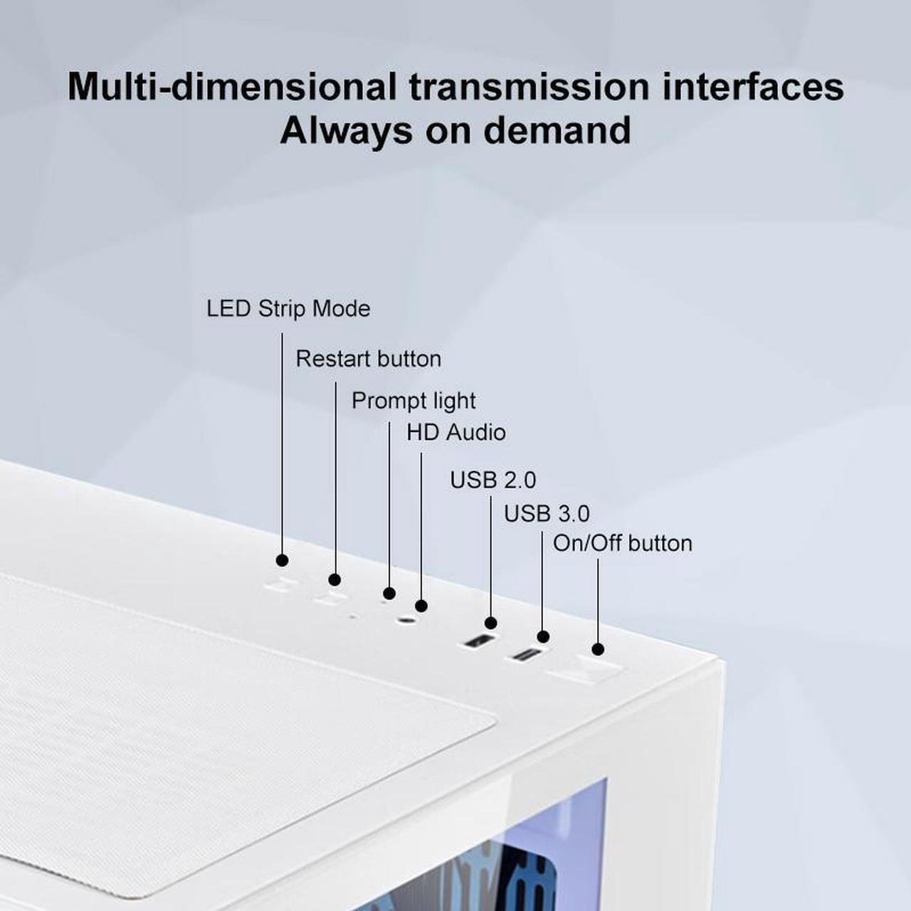 Alt view image 7 of 7 - T.F.SKYWINDINTL Micro ATX / Mini ITX Case Gaming PC Panoramic Side Transparency Without Pillars Supports 240/120 Water Cooler Desktop Computer Chassis Fits mATX / ITX Motherboard (Without Fans ) Black