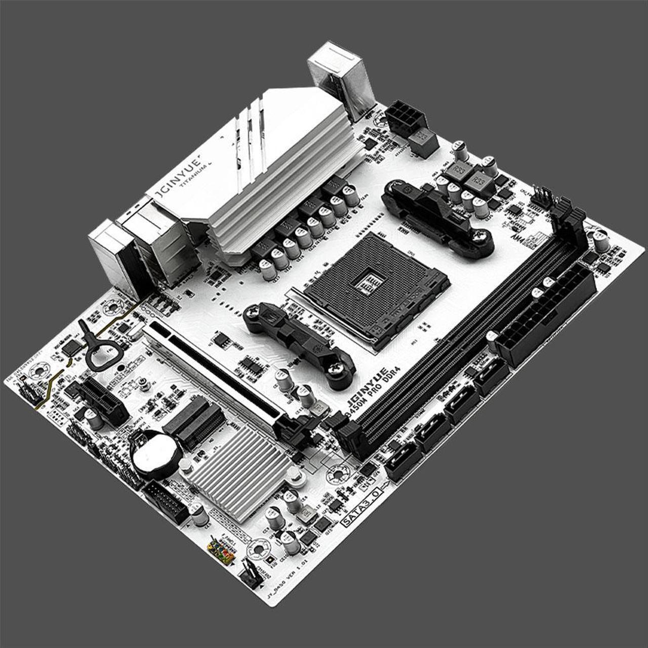 Alt view image 3 of 7 - JGINYUE B450M Pro AM4 Motherboard AMD Processor Dual-channel DDR4 Memory M.2 NVME (Supports Ryen  5500 5600 5600G CPU)