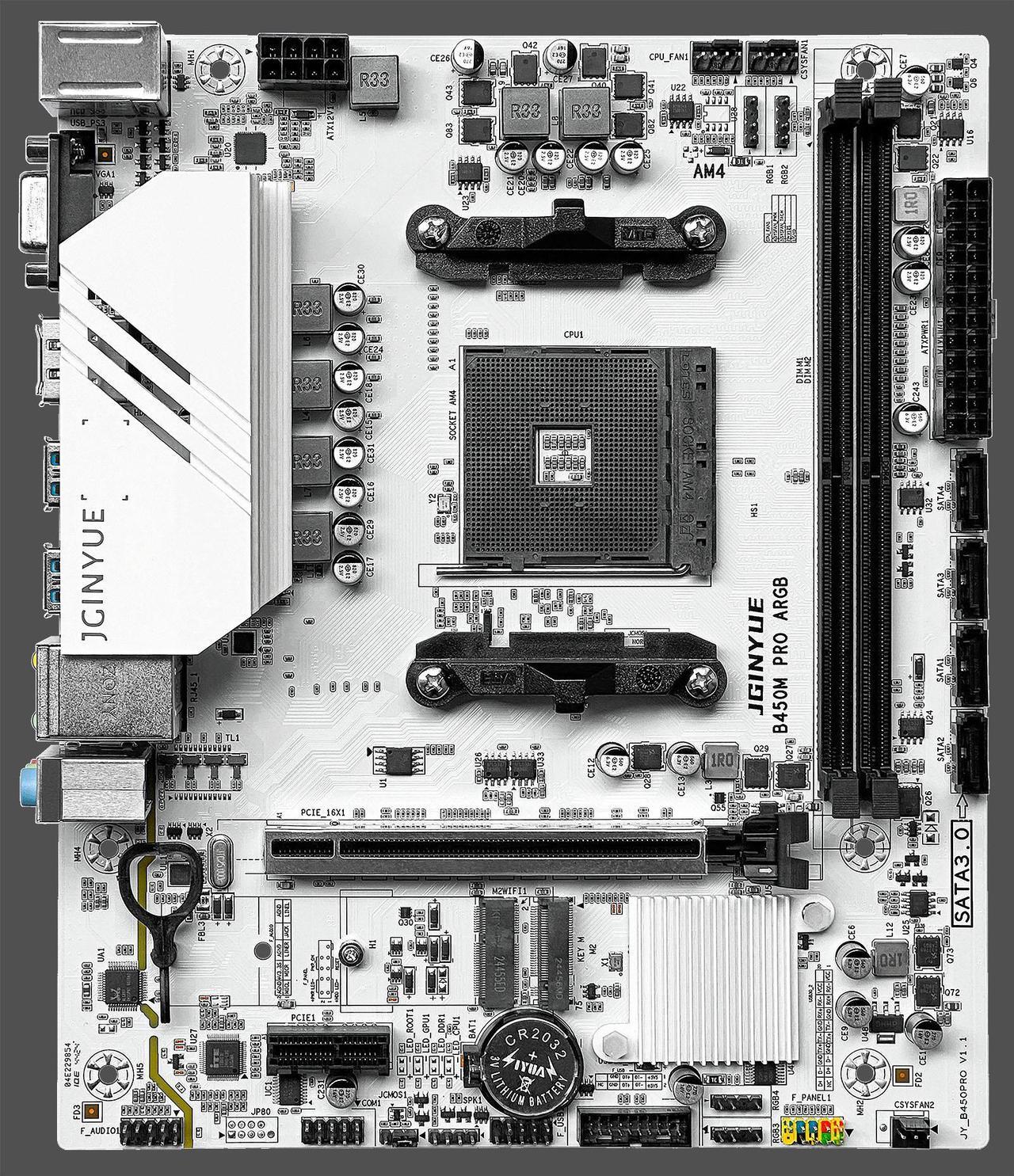 Main image of JGINYUE B450M Pro AM4 Motherboard AMD Processor Dual-channel DDR4 Memory M.2 NVME (Supports Ryen  5500 5600 5600G CPU)