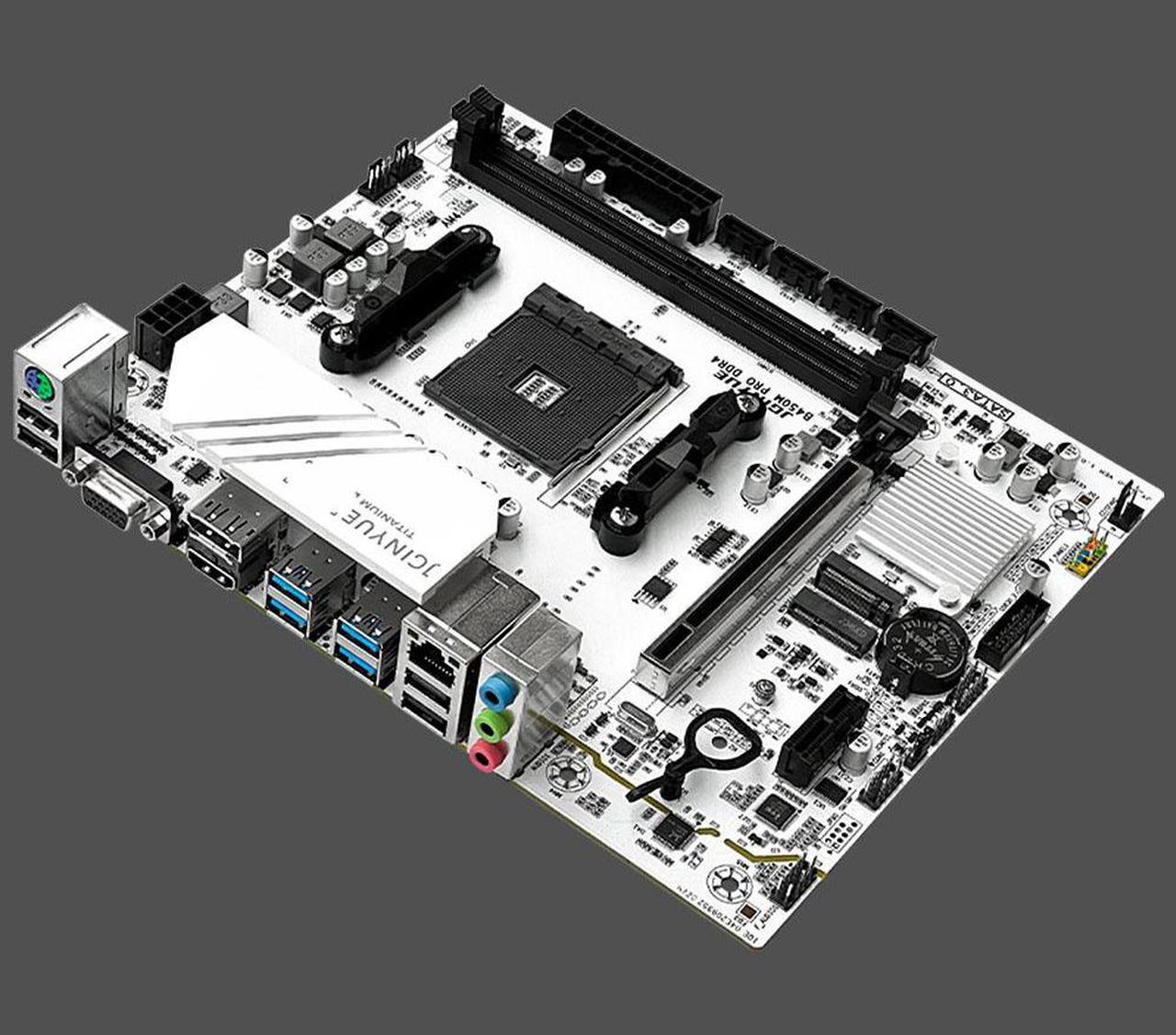 Alt view image 4 of 7 - JGINYUE B450M Pro AM4 Motherboard AMD Processor Dual-channel DDR4 Memory M.2 NVME (Supports Ryen  5500 5600 5600G CPU)