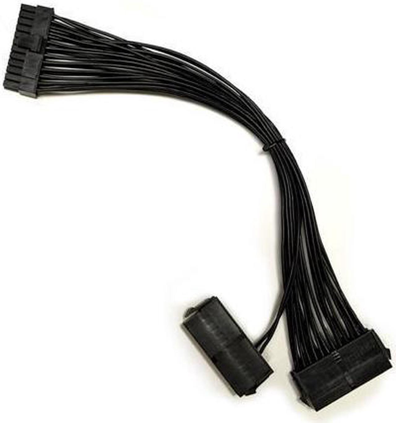 24 Pin Dual Power Supply Adapter Cable For PC ATX Motherboard Add On Second Power Supply BTC ETH Ethereum