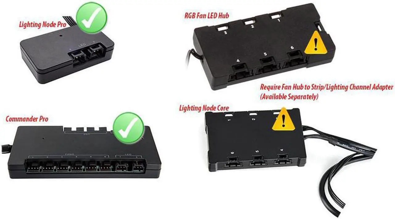 Alt view image 6 of 6 - 20cm Adapter cable Control any 3-Pin ARGB device with iCUE For Corsair Lighting Node Pro and For Commander Pro