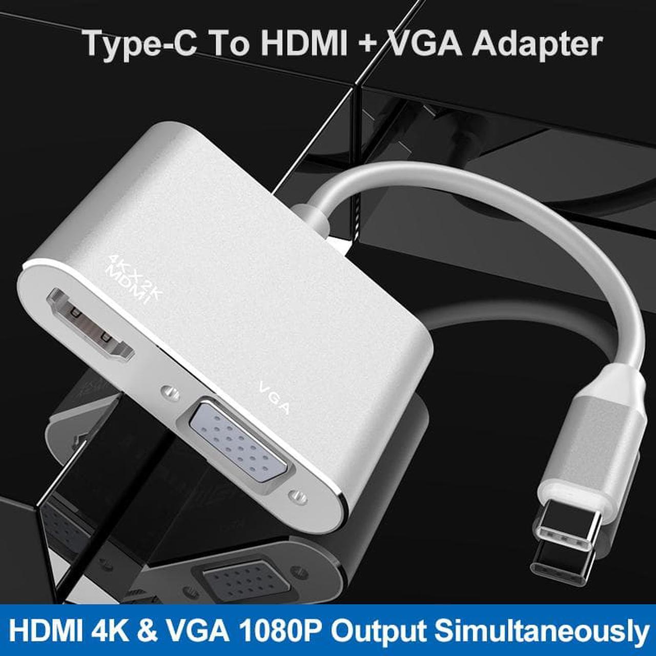 Alt view image 4 of 4 - COFIER  USB3.1 Converter Portable Type-c To Hdmi Vga Type-c To Vga Adapter Cable Converter for MacBook Connected To Display/projector