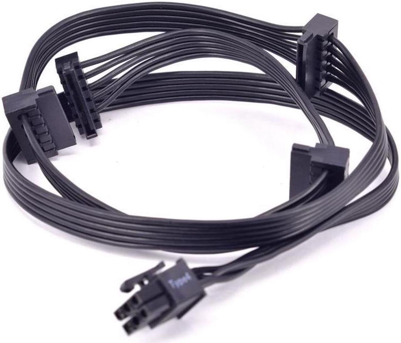 PCI-E 6Pin 1 to 4 SATA Power Supply Cable for CORSAIR RM1000x RM850x RM750X PSU