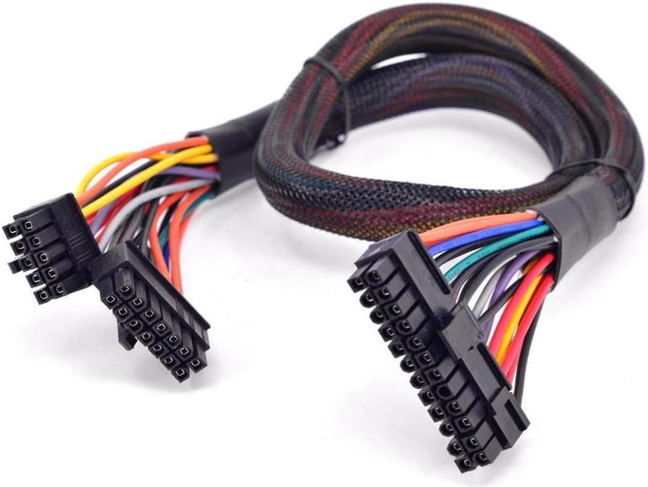 PSU Modular 14+10pin to 20+4Pin ATX Power Supply Cable 24Pin Motherboard Flat Cable for Corsair HX1200i HX1000i HX850i HX750i