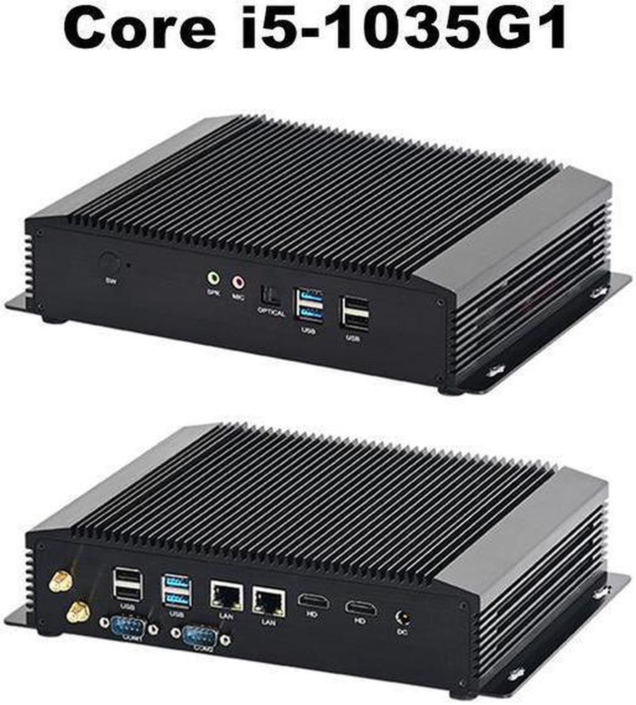 Topton 10th Gen Intel Core i7 i5 i3 J4125 Industrial Mini PC 2Lans 2COM Rs232 Rugged Metal Computer Windows 10 Linux WiFi