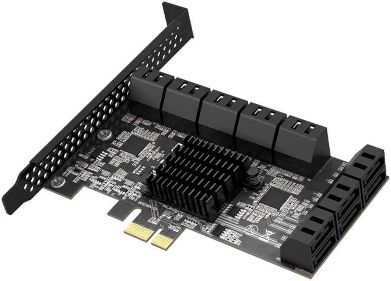 Main image of PCIE SATA Expansion Card PCIE 1X to 16-Port SATA3.0 6Gbps SATA III Multi-Port Hard Disk Adapter Riser Card for PC Computer