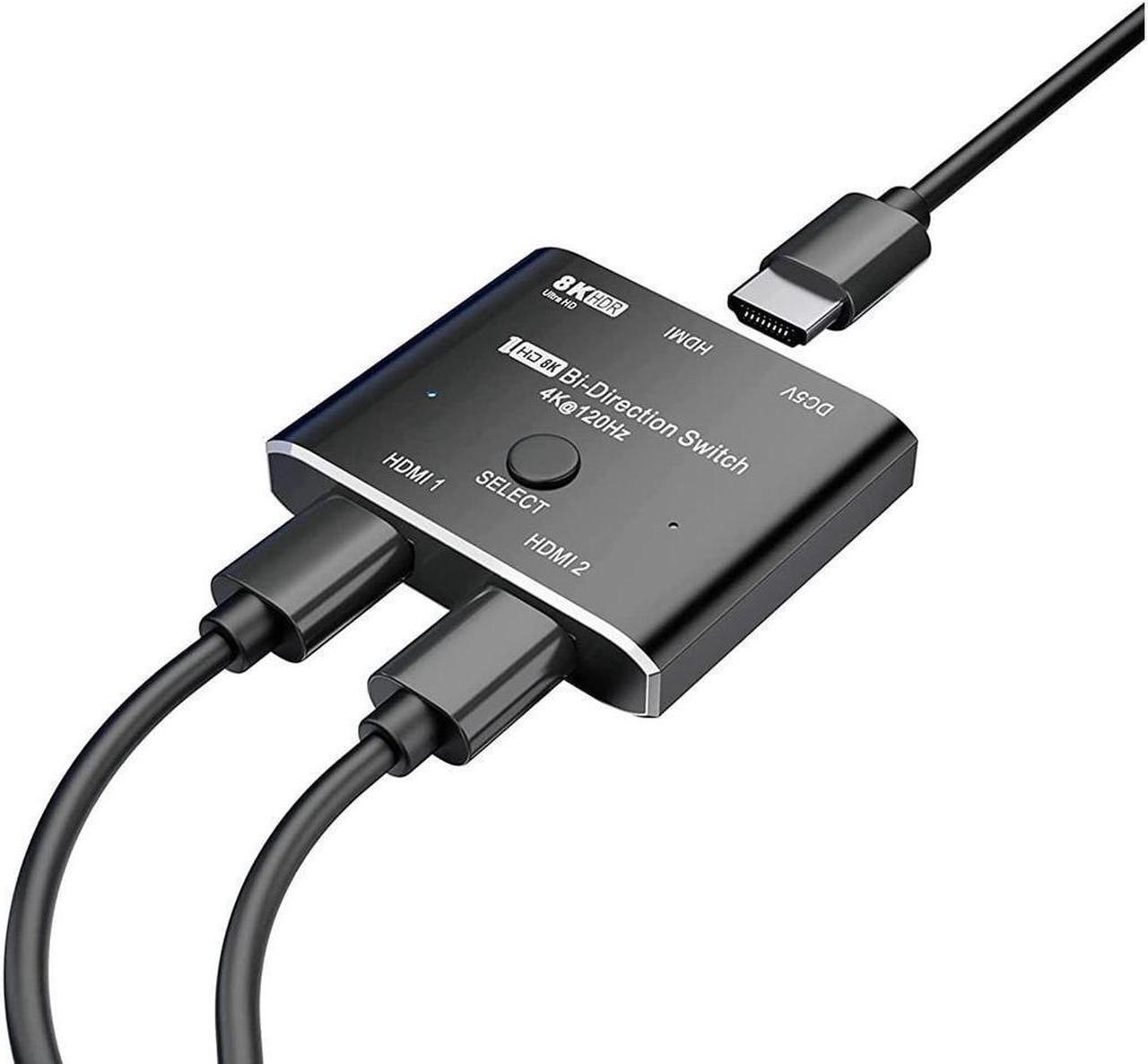 Main image of HDMI switcher hdmi Splitter 2 in 1 Out/1 in 2 Out Ultra 8K HD Bi-Directional Switch 8K@60Hz 4K@120Hz High Speed 48Gbps Switch 8K hdmi Splitter ps5 Support Xbox X PS5