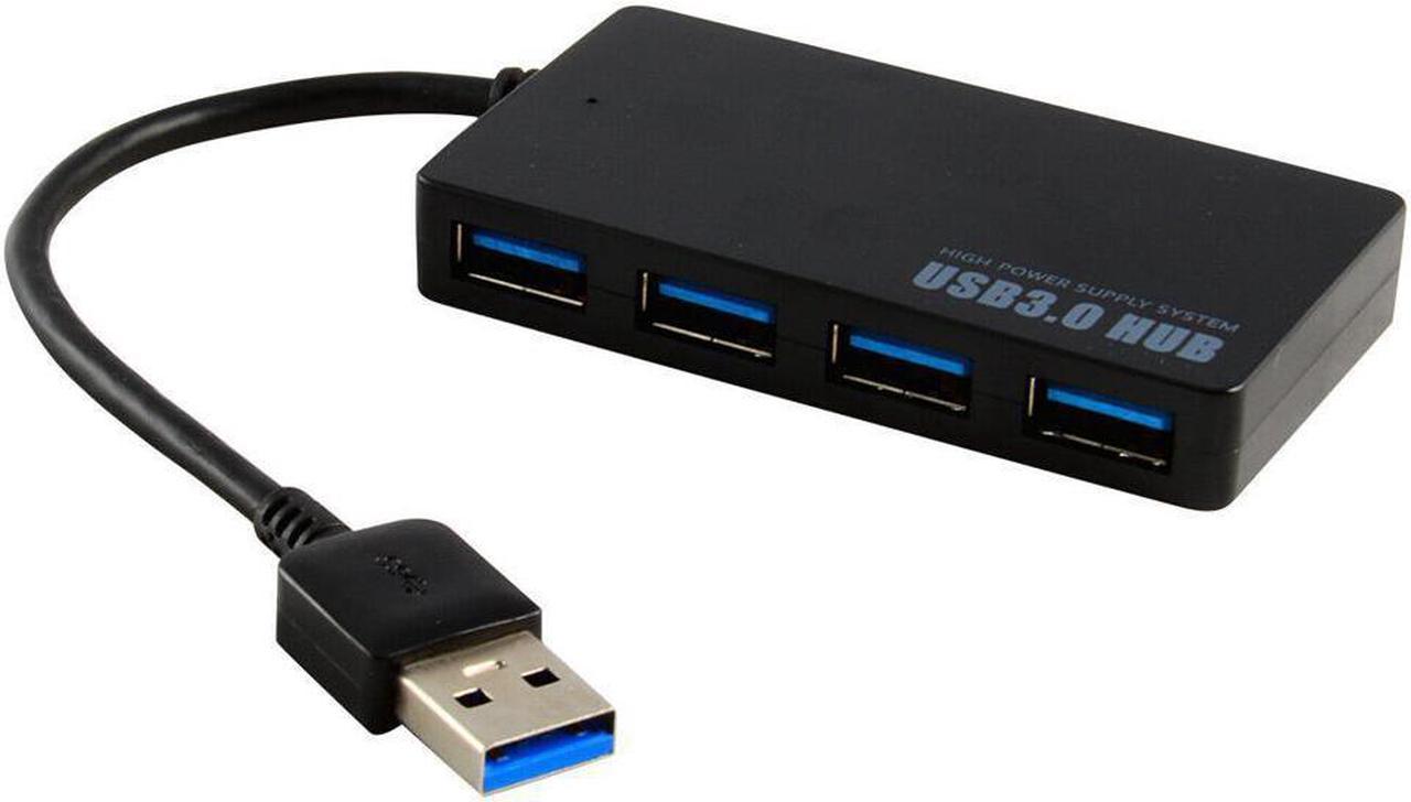 4-Port USB 3.0 Hub 5Gbps Portable Compact PC Mac Laptop Notebook Desktop