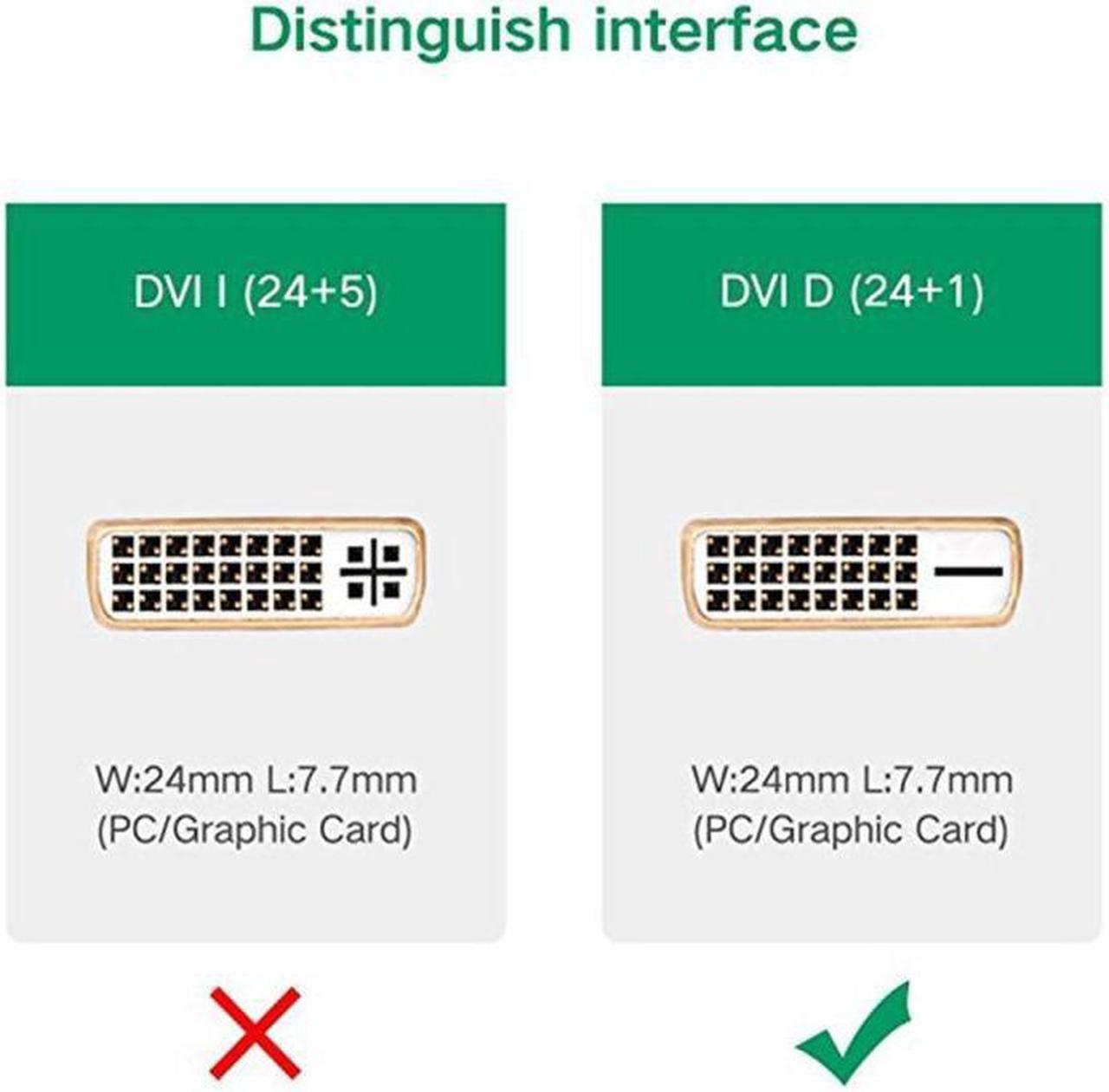 Alt view image 4 of 7 - UGREEN 50cm MM119 1080P Full HD VGA to DVI (24+1) Male to Female Adapter Cable for Computer/PC/Laptop HDTV Projector DVD Graphics Card and More VGA / DVI Enabled Devices Cable