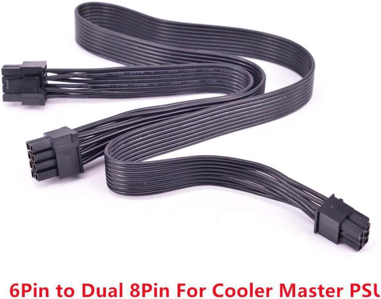 6Pin to Dual 8Pin(6+2Pin)Power Supply Cable for Cooler Master MWE Gold V850 V1000 V1200 V1300 Platinum Silent Pro Gold M600 M2 1500W 1000W 850W Hybrid 1300W 1050W 850W M520 PSU Modular