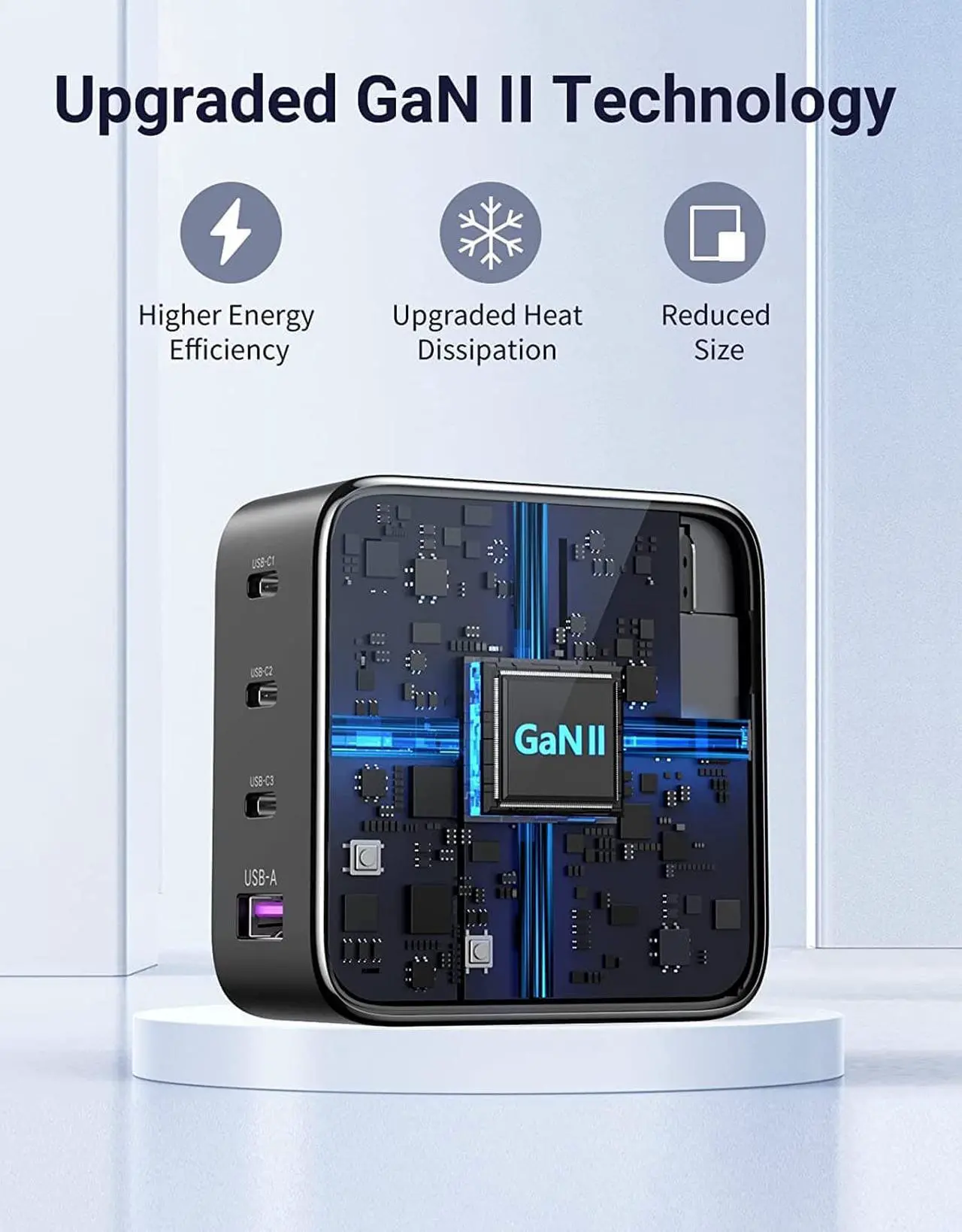 Alt view image 5 of 7 - UGREEN 100W USB C Charger - Nexode 4-Port GaN PD Fast Wall Charger USB-C Power Adapter Compatible with MacBook Pro/Air, Dell XPS, iPad, iPhone 14/13/12 Series, Galaxy S22/S21, Steam Deck and More