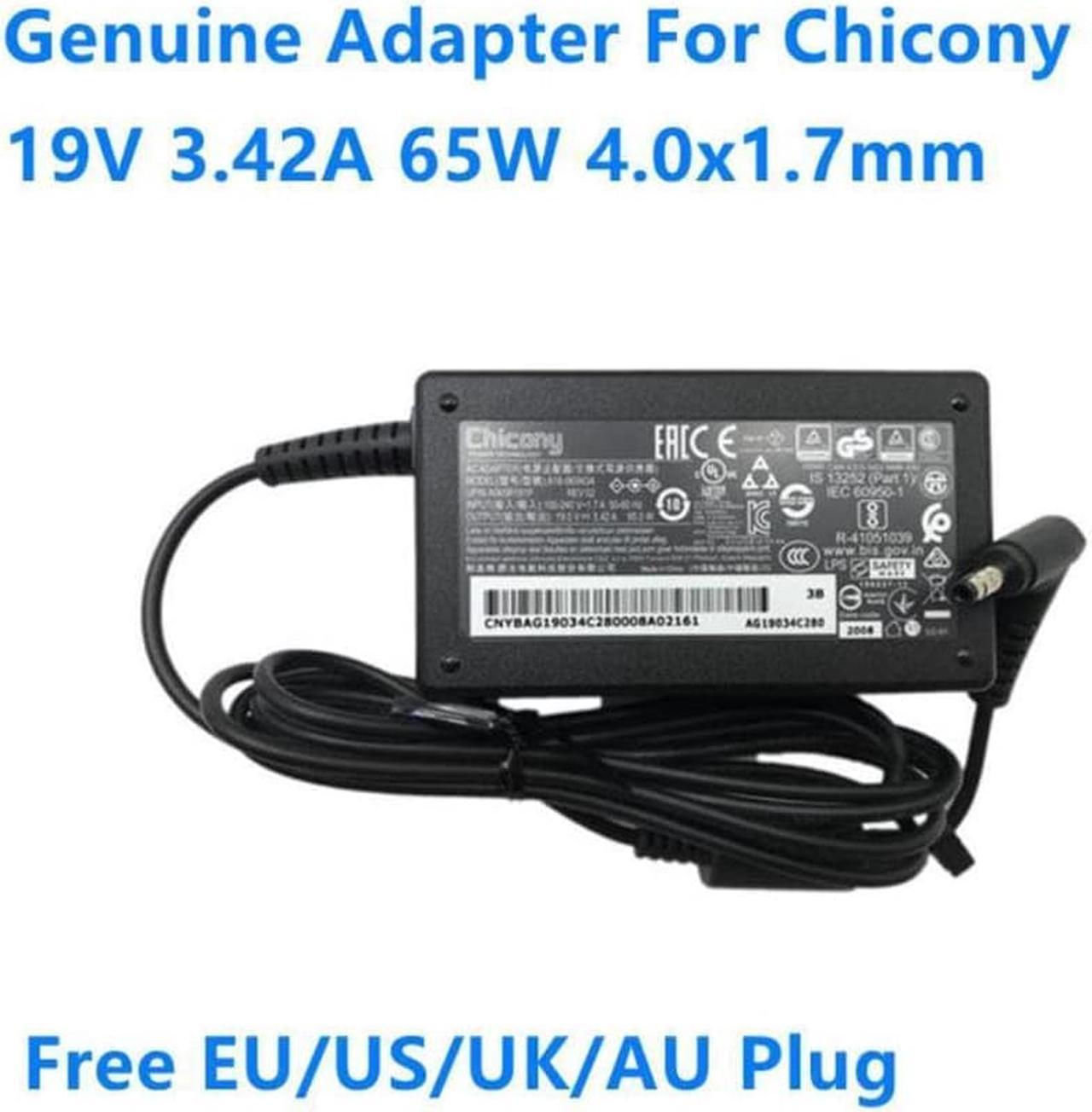 19V 3.42A 65W 4.0x1.7mm Chicony A18-065N3A A065R191P AC Adapter For Laptop Charger Power Supply