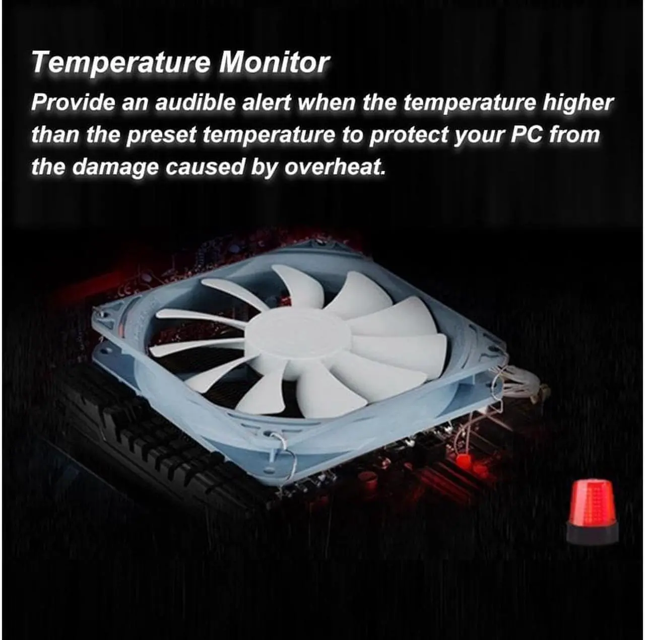 Alt view image 2 of 7 - 5.25" Fan Controller 5 Channel Touchscreen Fan Controller Temperature Monitor Automatic Speed Control LCD Front Panel for Computer Cooling Fans