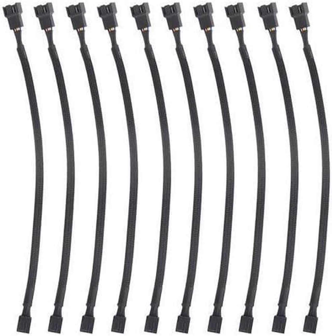 10 PCS 10" 4 Pin PWM Fan Extension Power Cable Computer PC Fan Power Extension Cable for Computer ATX Case