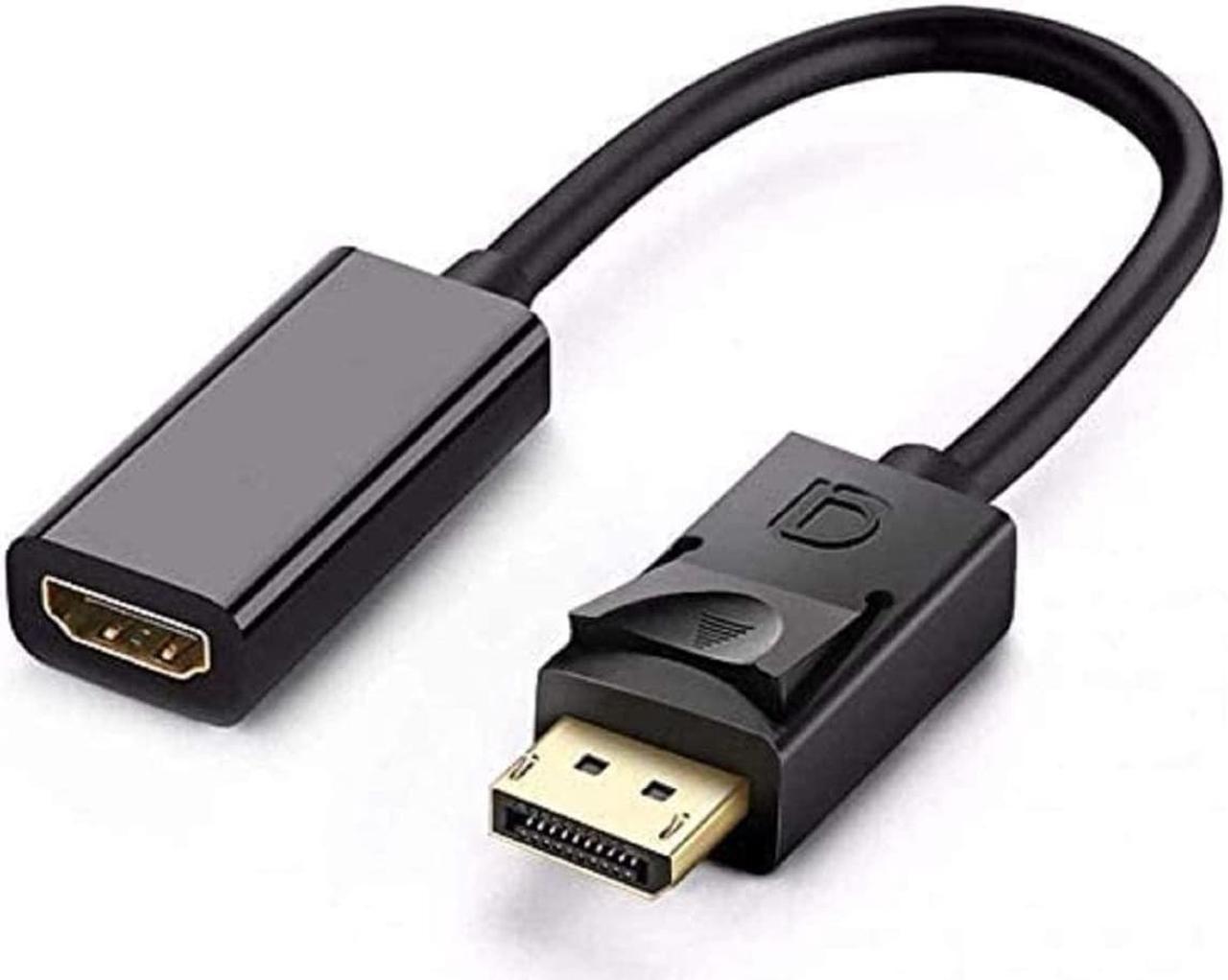 DisplayPort to HDMI Adapter DP to HDMI Adapter Cable Male to Female Support 1080P 3D for Display Port Enabled Desktops and Laptops to Connect to HDMI Displays Adapter