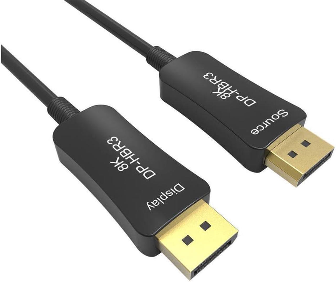 Alt view image 5 of 7 - 8K 4K DisplayPort Cable DP 1.4 8K@60Hz 4K@144Hz High Speed 32.4Gbps Optical Fiber Slim and Flexible DP to DP Cable 15m 55ft