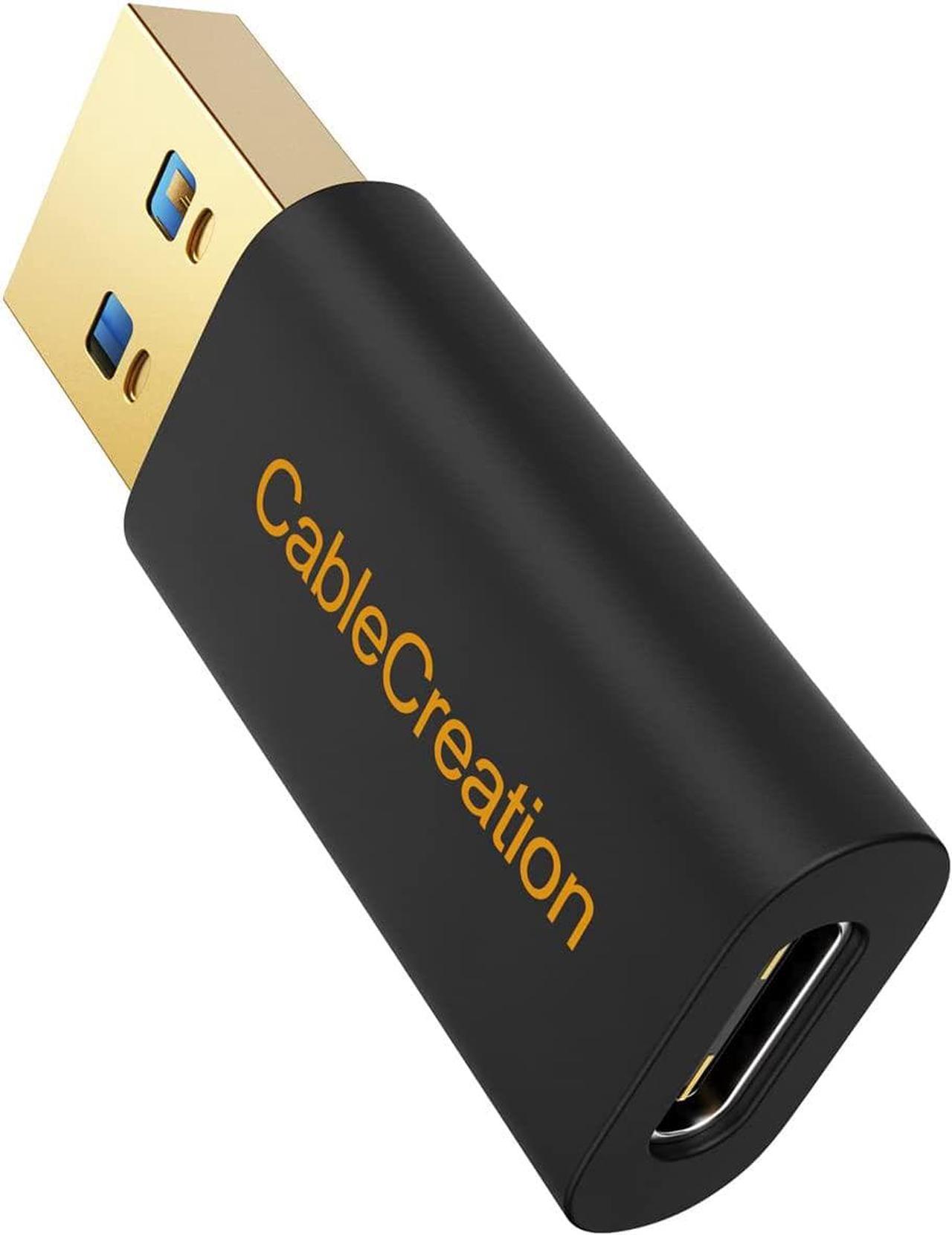 CableCreation USB C Female to USB Male Adapter USB to USB C Adapter, USB 3.1 5Gbps USB C to A Adapter Female for Laptops Logitech StreamCam VR Link Adapter for Charging