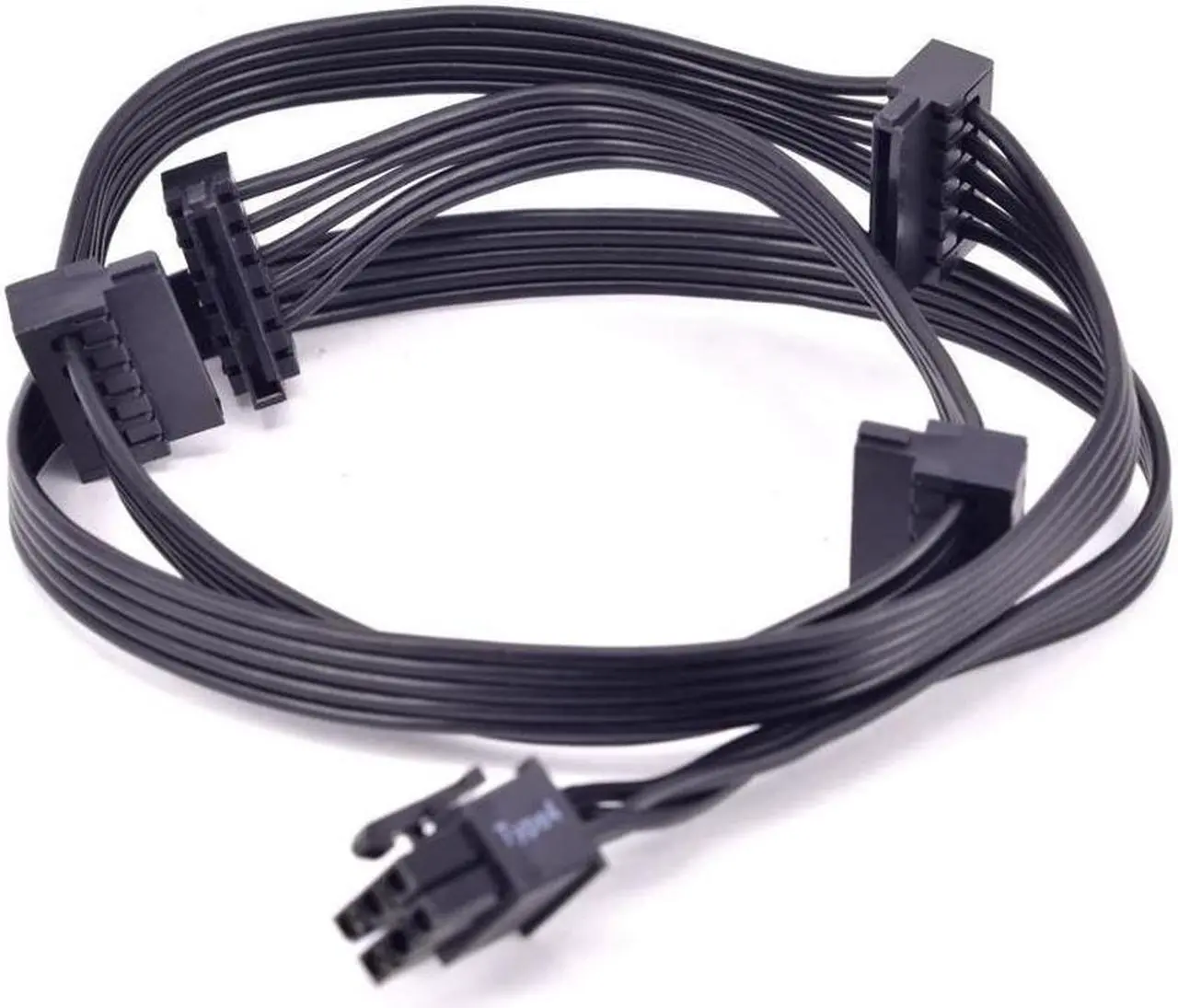 Alt view image 2 of 3 - 6Pin Male 1 to 4 SATA 15Pin PCIe Power Supply Cable GPU Minning Cable for RMX RMi SF CS CX HXi TX Serial PSU RM650X RM750X/850X/650i/750i SF450/600/750 CS450M/550M/650M/750M