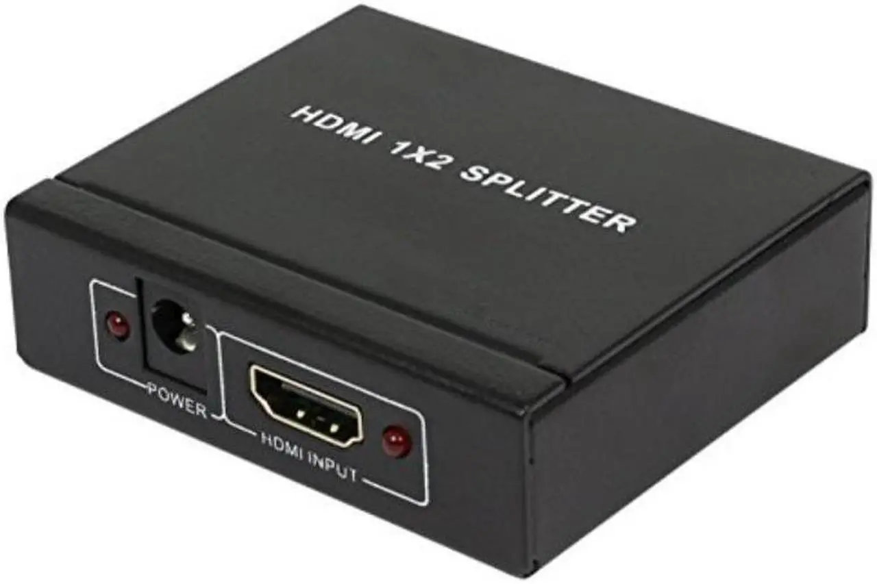 Alt view image 3 of 3 - 2 port 1x2 powered hdmi mini splitter for 1080p & 3d