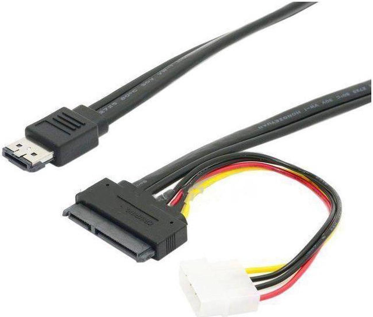 Alt view image 3 of 3 - ESATA+USB combo DUAL Power ESATA +4pin IDE Power to SATA 22P/ 7+15pin HDD 5V 12V for 3.5" 2.5" Hard Disk Female Cable