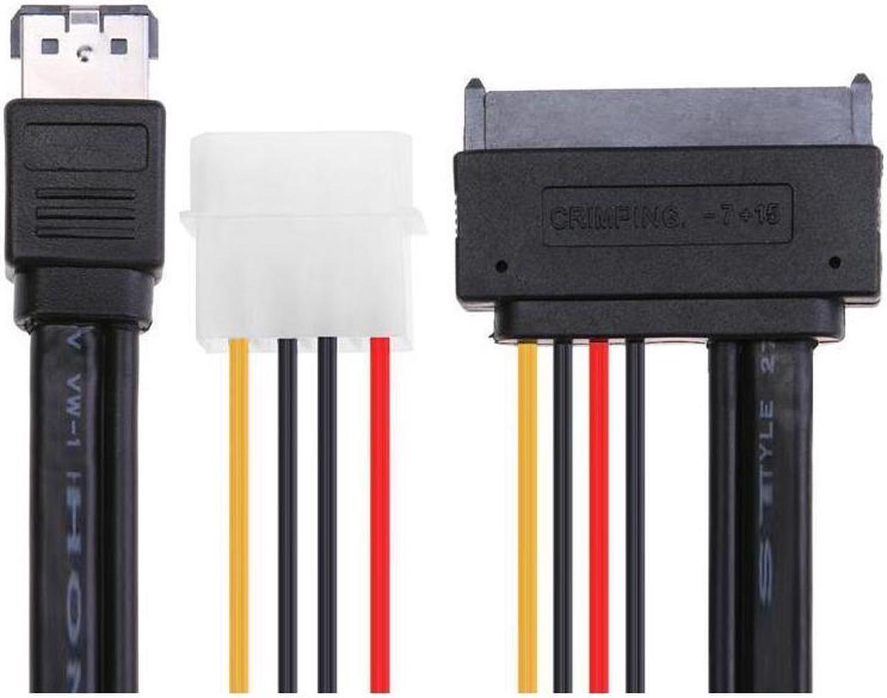 Main image of ESATA+USB combo DUAL Power ESATA +4pin IDE Power to SATA 22P/ 7+15pin HDD 5V 12V for 3.5" 2.5" Hard Disk Female Cable