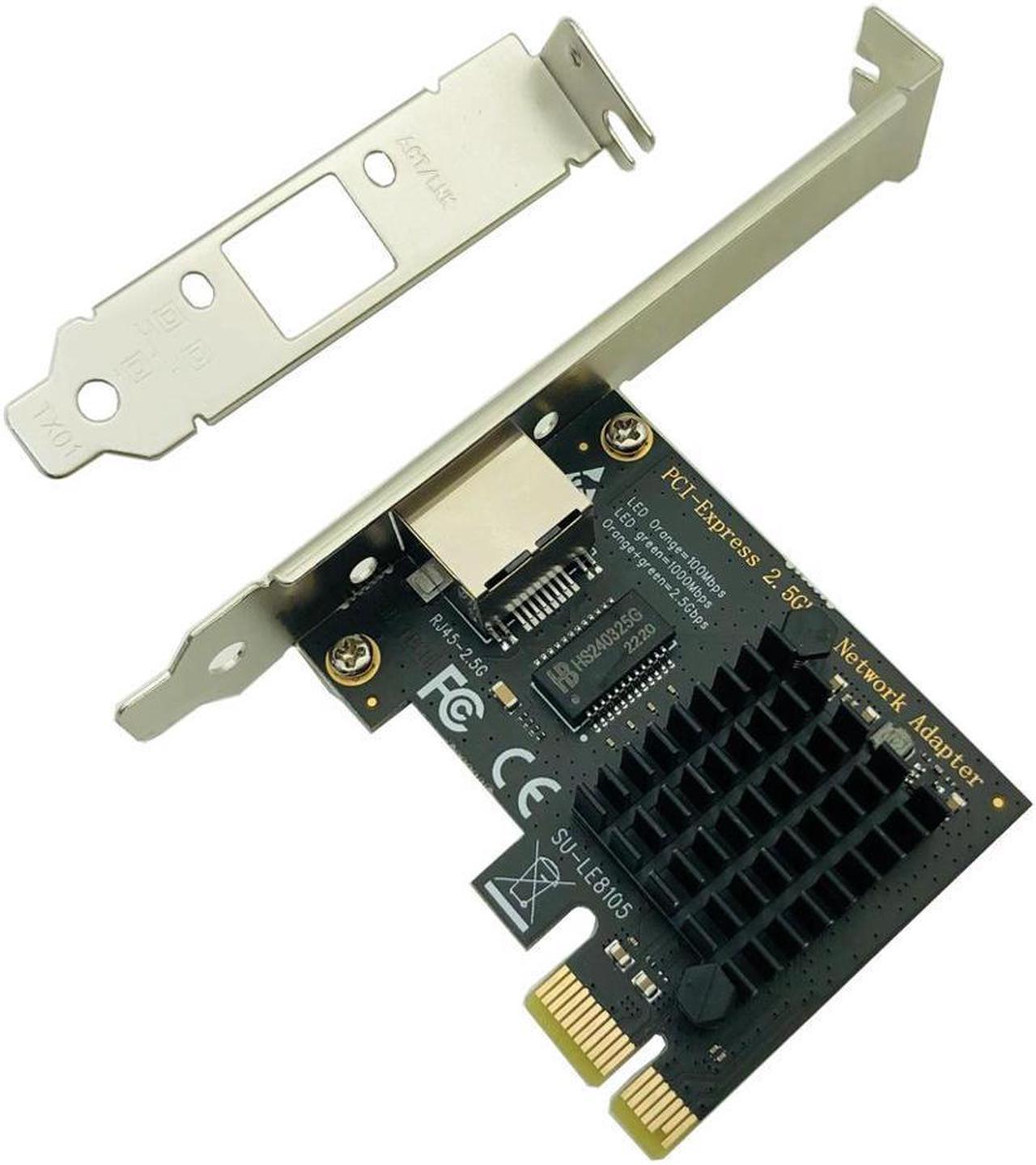 PCI Express Network Card RTL8125GB Gigabit Ethernet PCIE Network card 2.5Gbps LAN Adapter 1Port RJ45 Network Card for Desktop PC